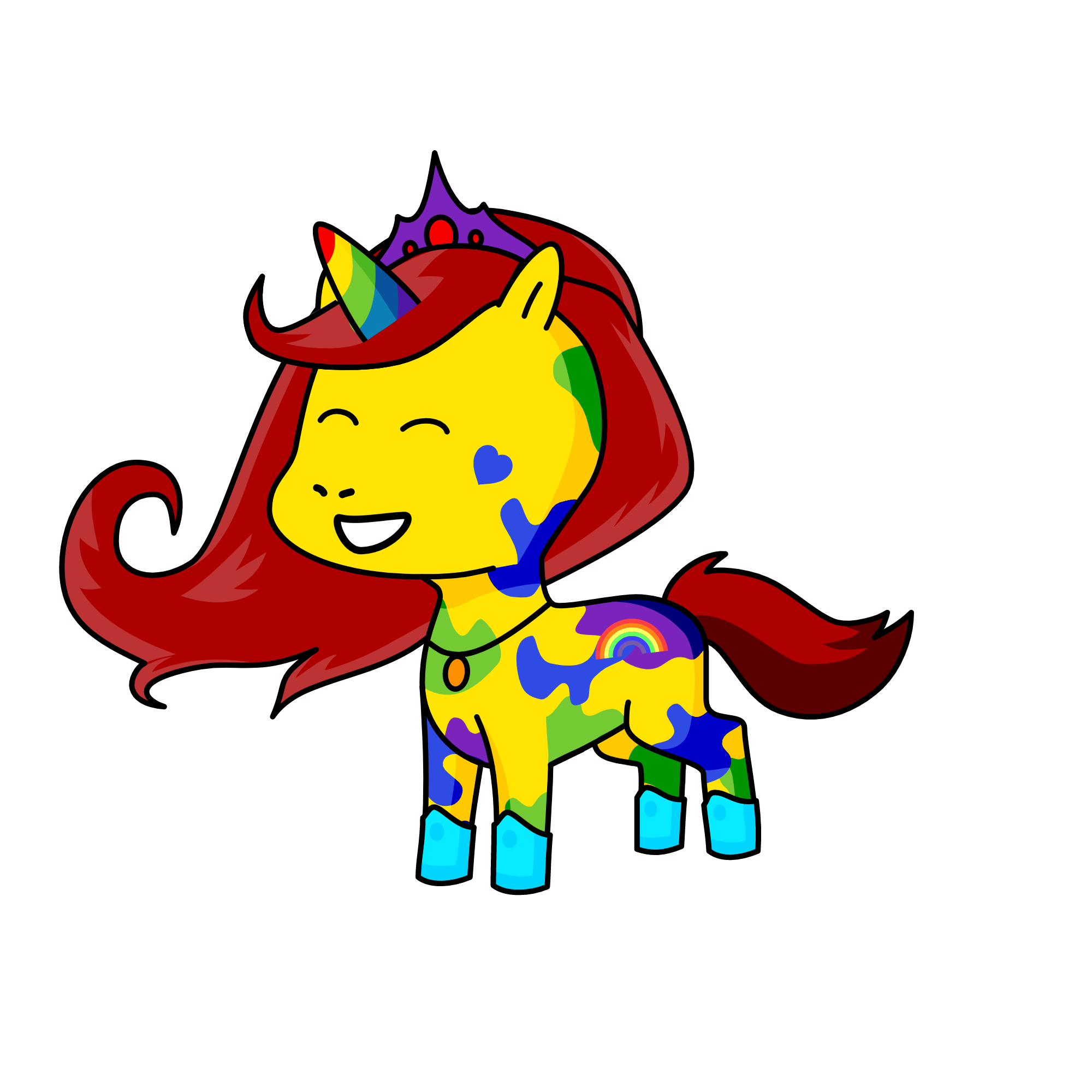 Rainbow, the unicorn