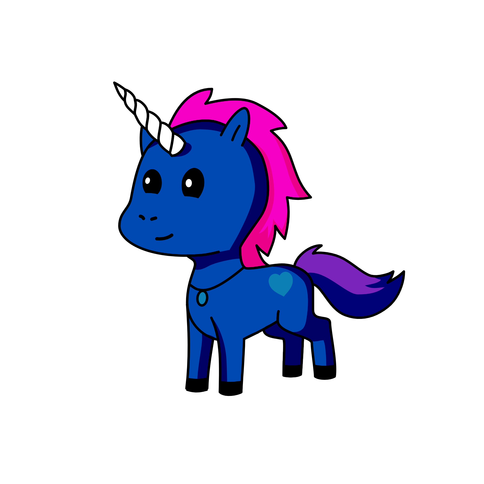 Midday, the unicorn