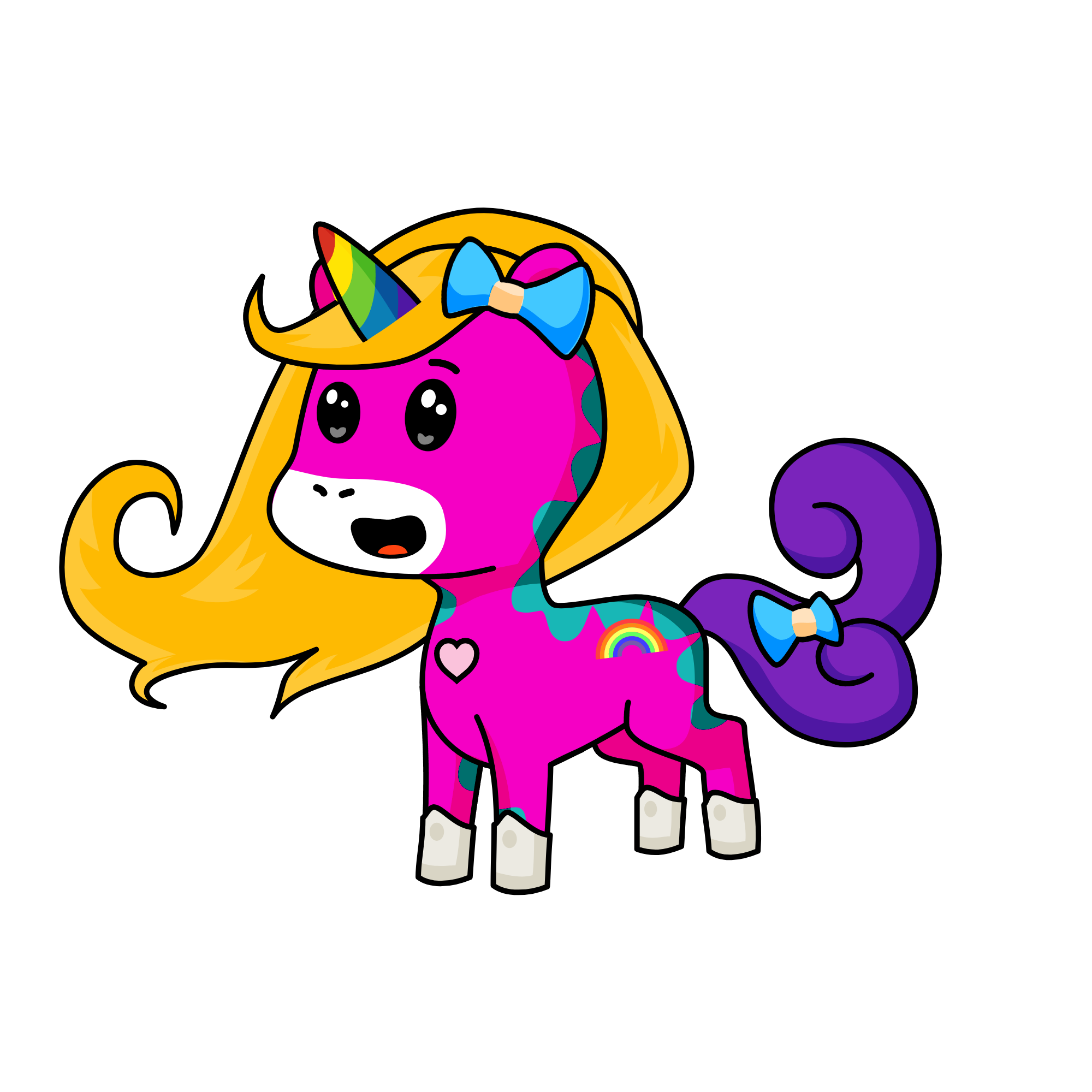 Rainbow, the unicorn