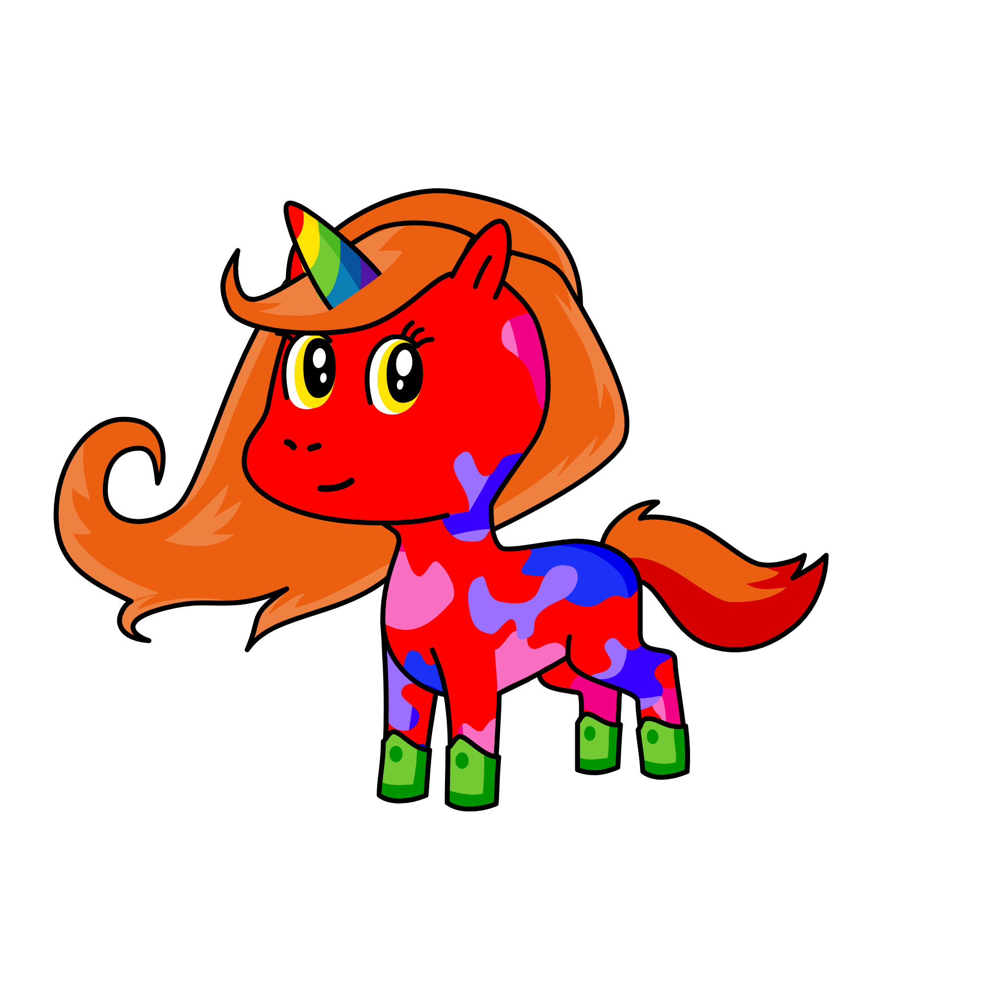 Rainbow, the unicorn