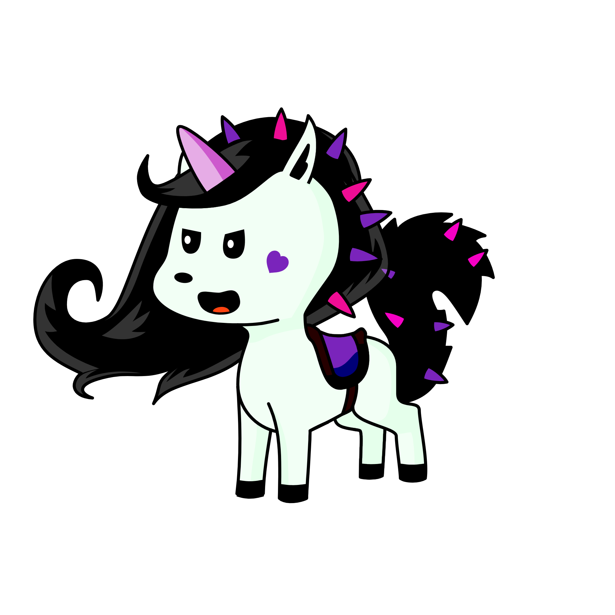 Kuromi, the unicorn