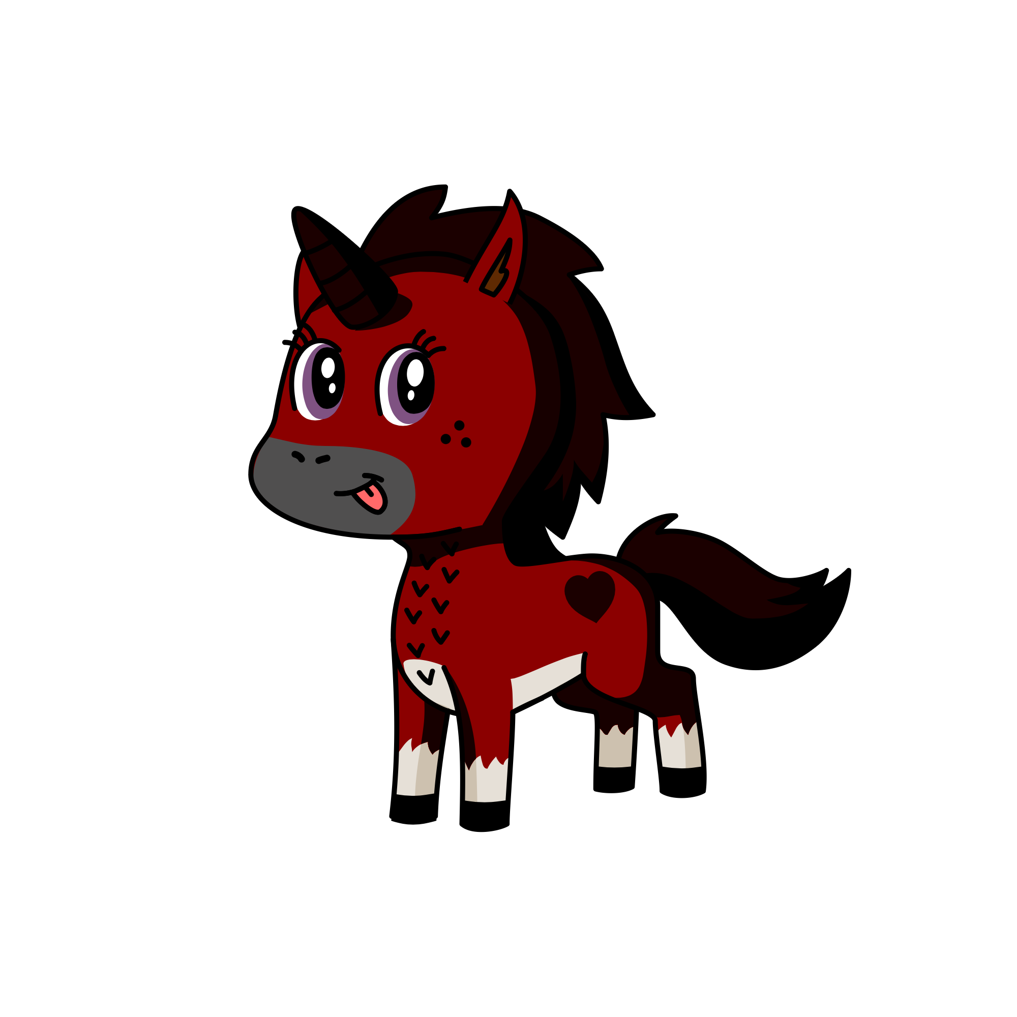 Cherry Velvet Reins, the unicorn
