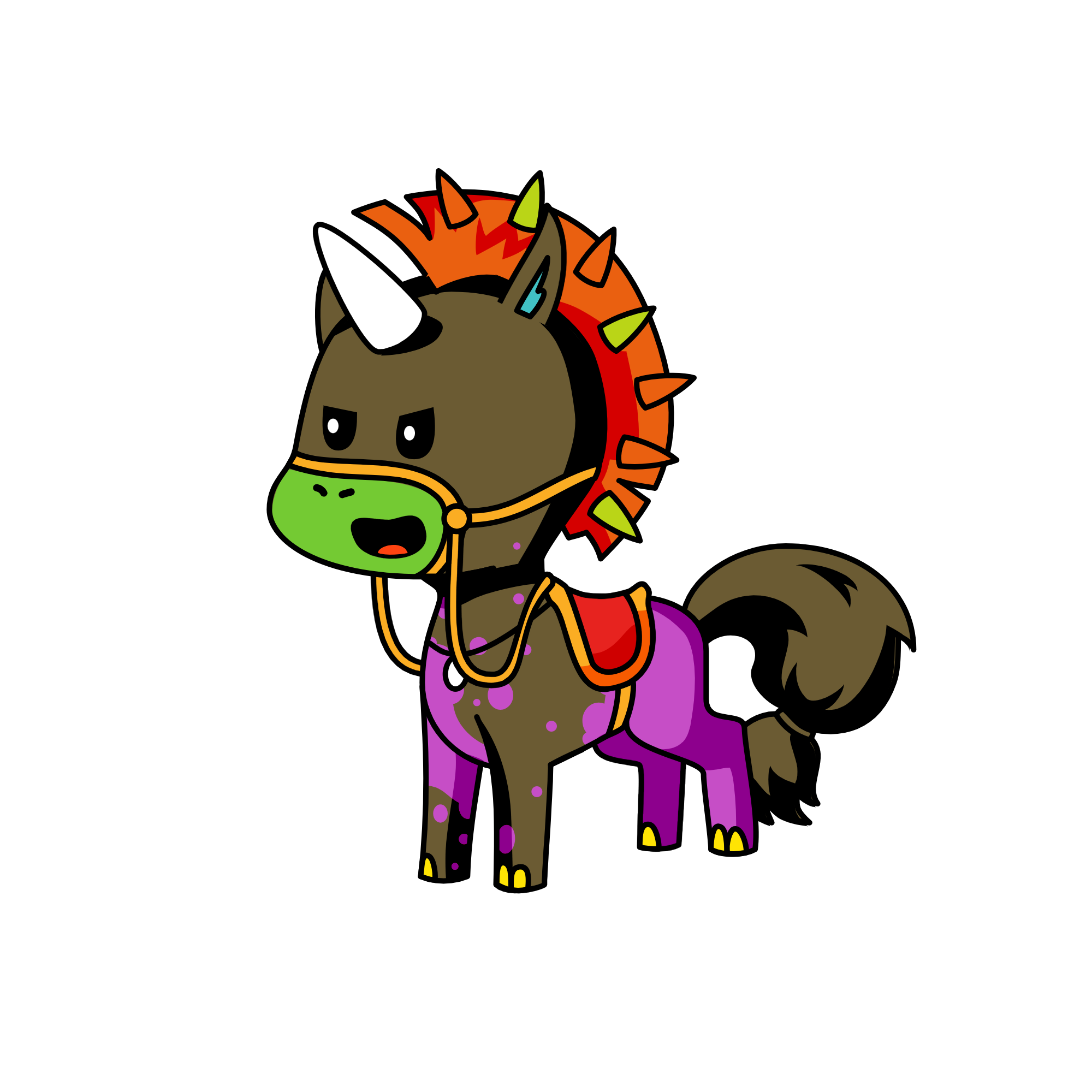 she think she cute, the unicorn