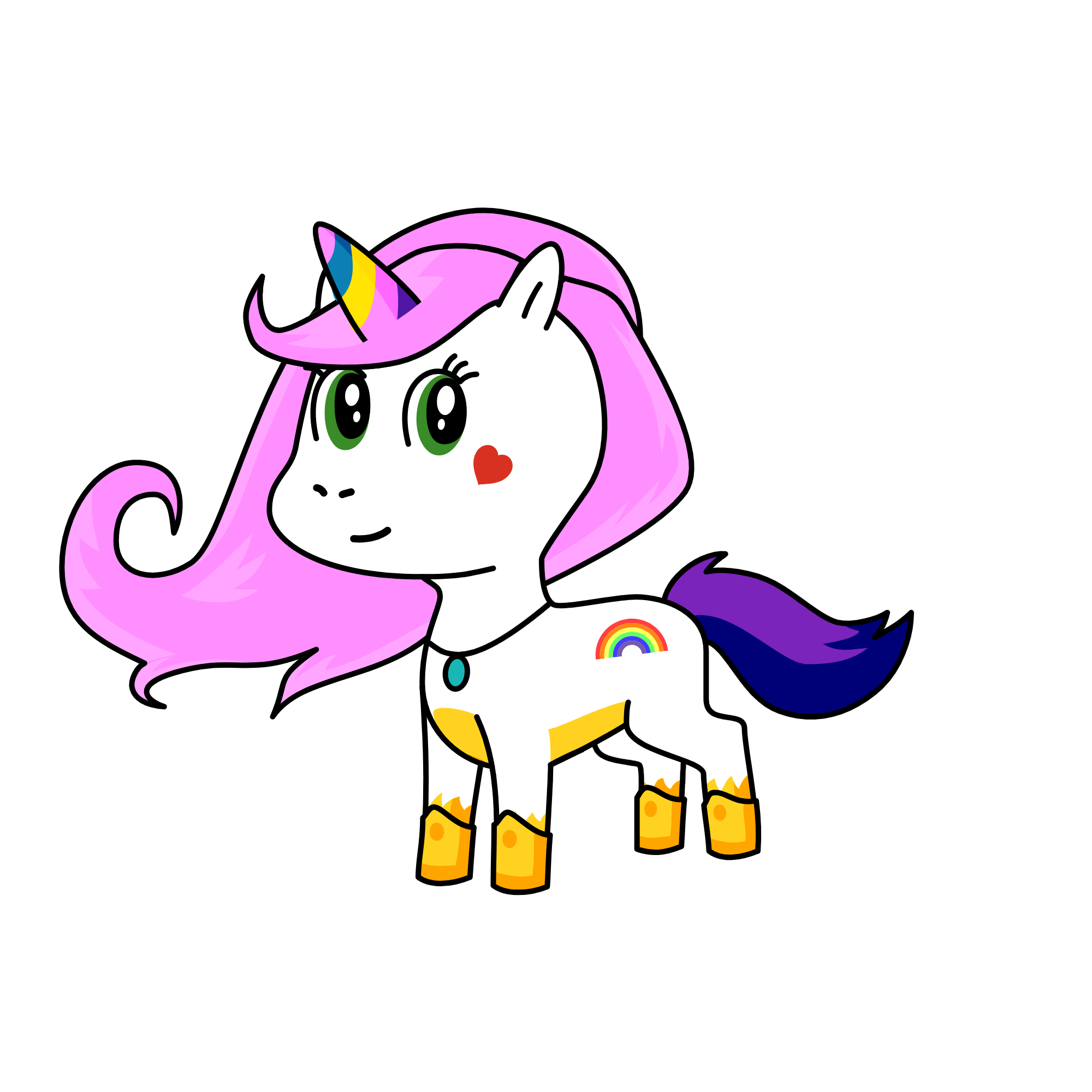Sparkles, the unicorn