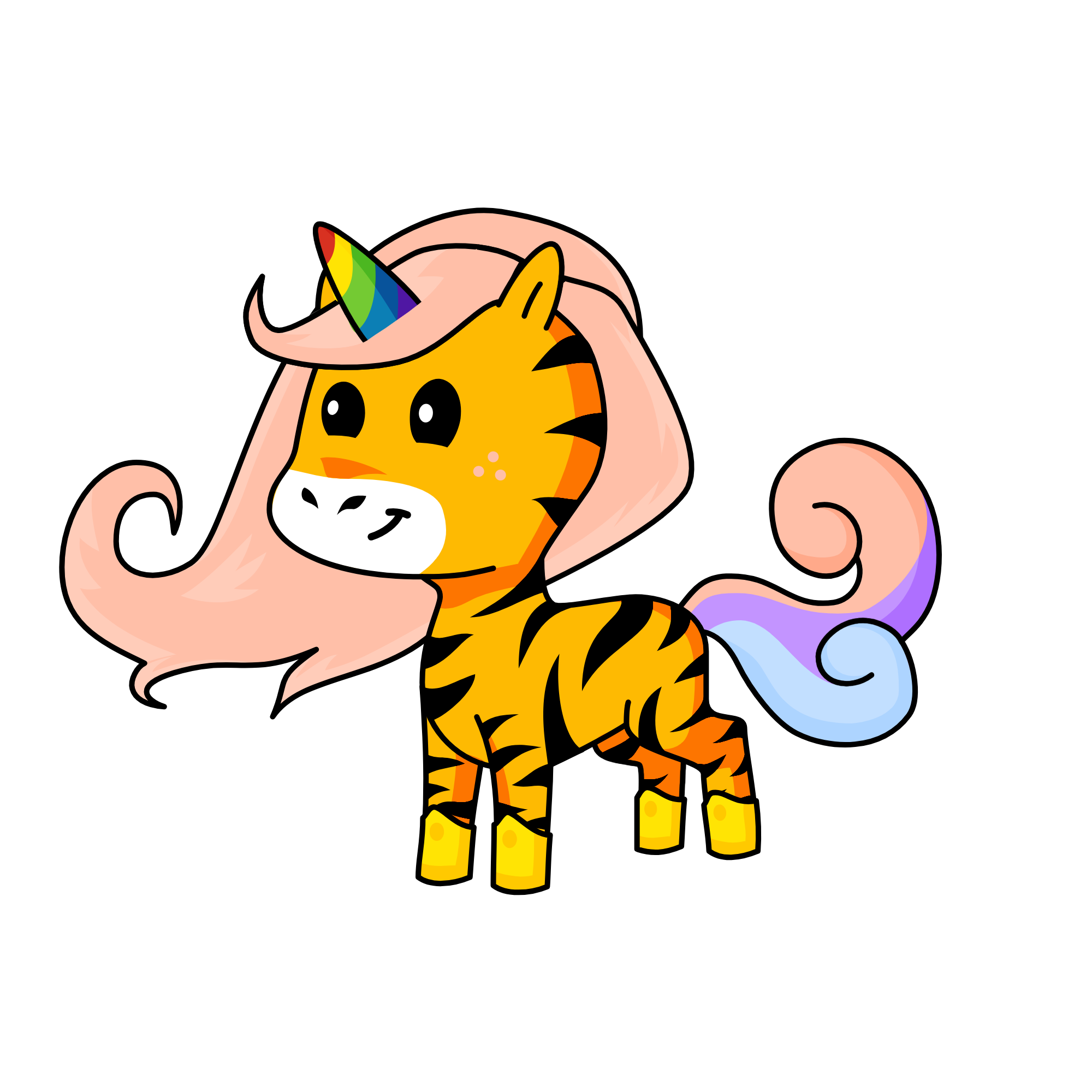 tiger, the unicorn
