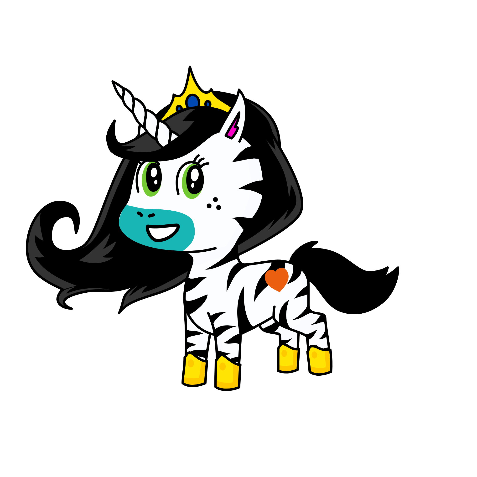 Queen Snowtiger, the unicorn