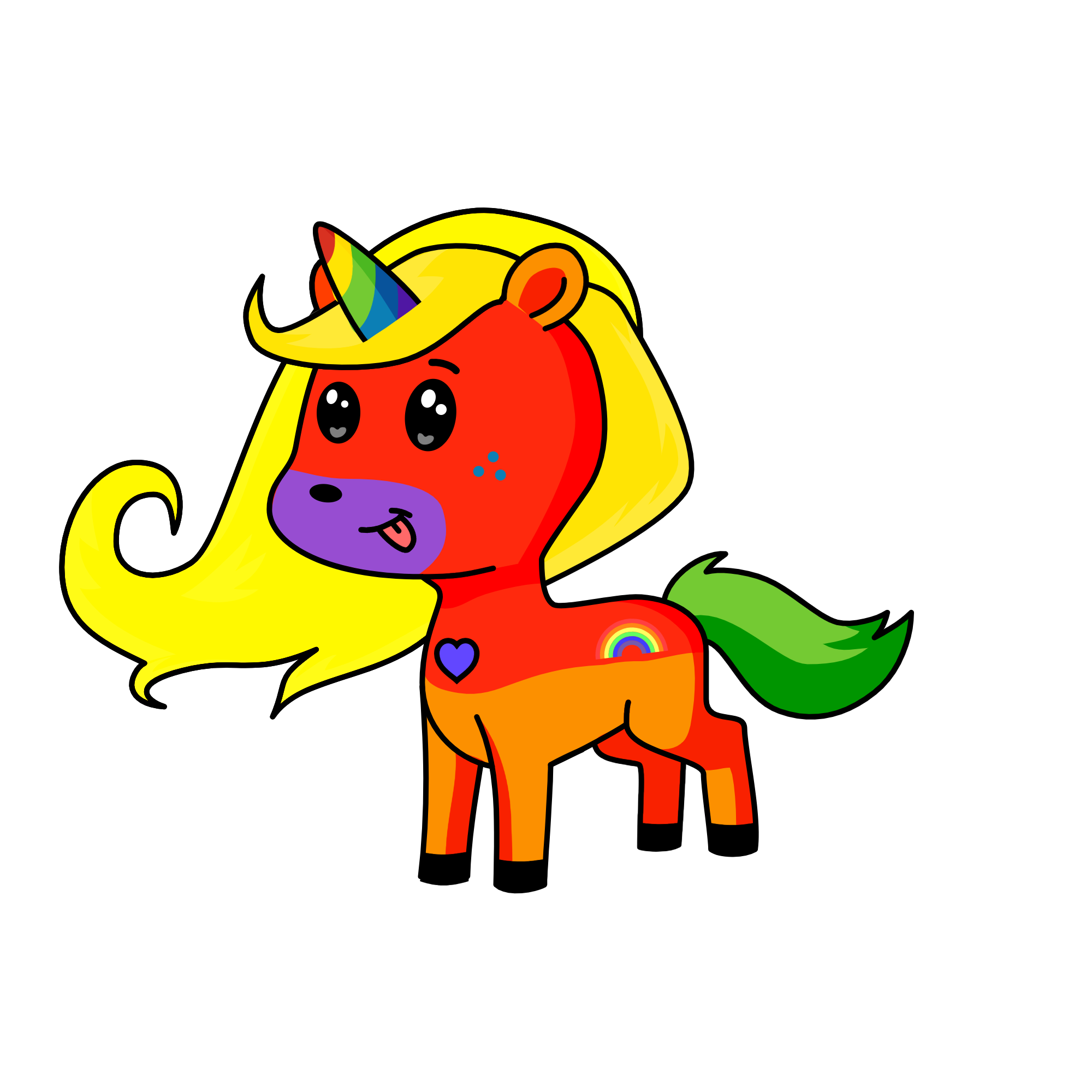 Rainbowy, the unicorn