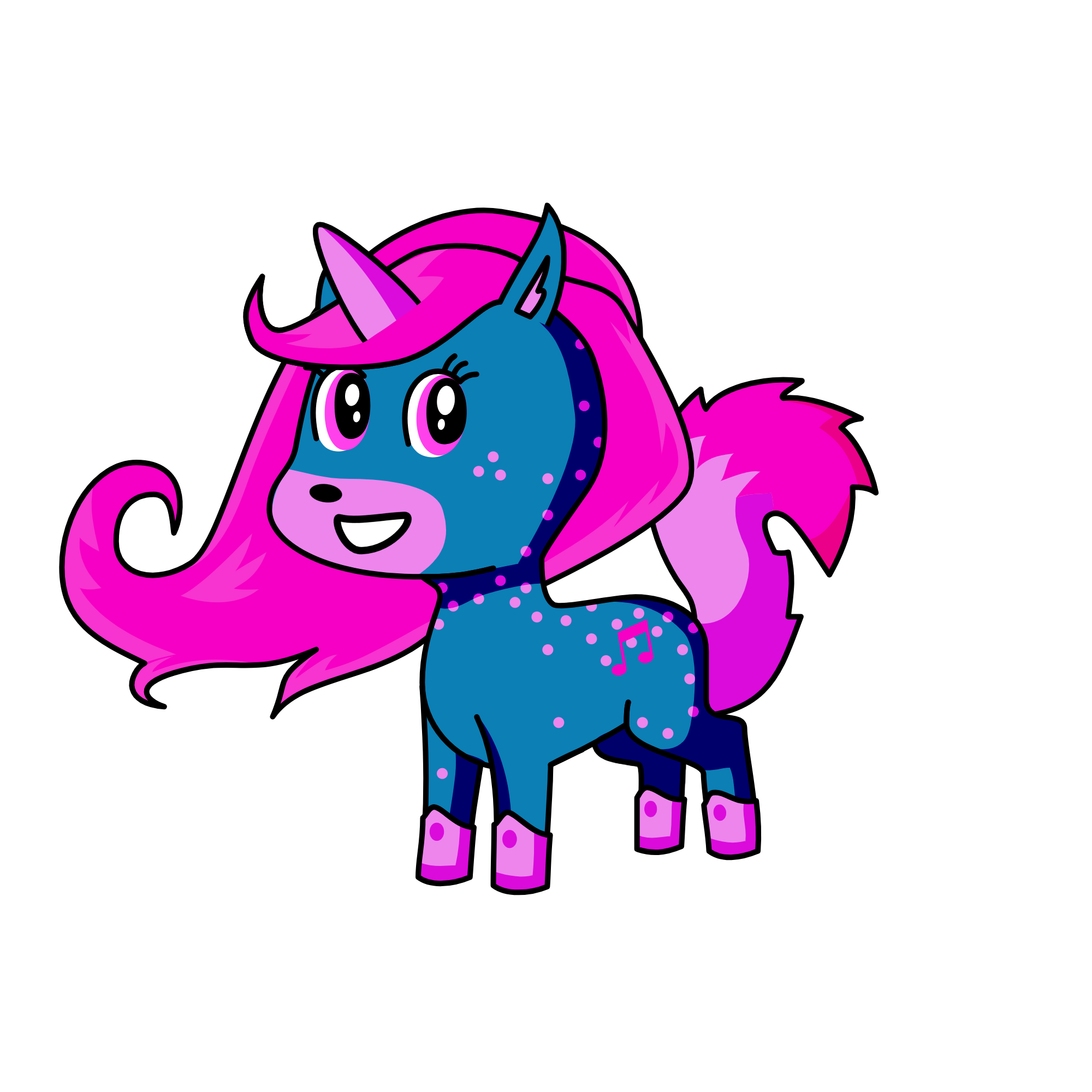pinkyblu, the unicorn