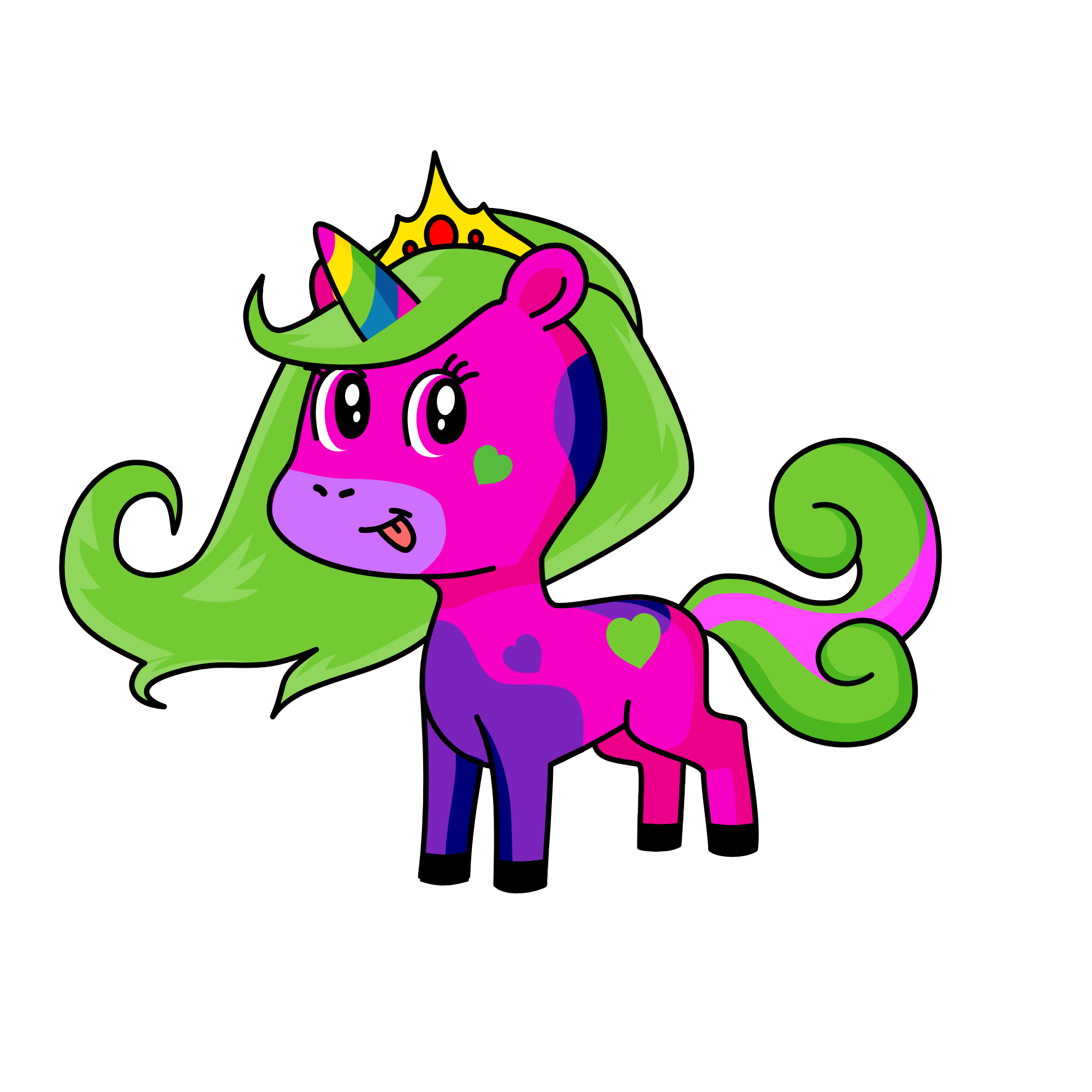 lady glitter sparkles, the unicorn