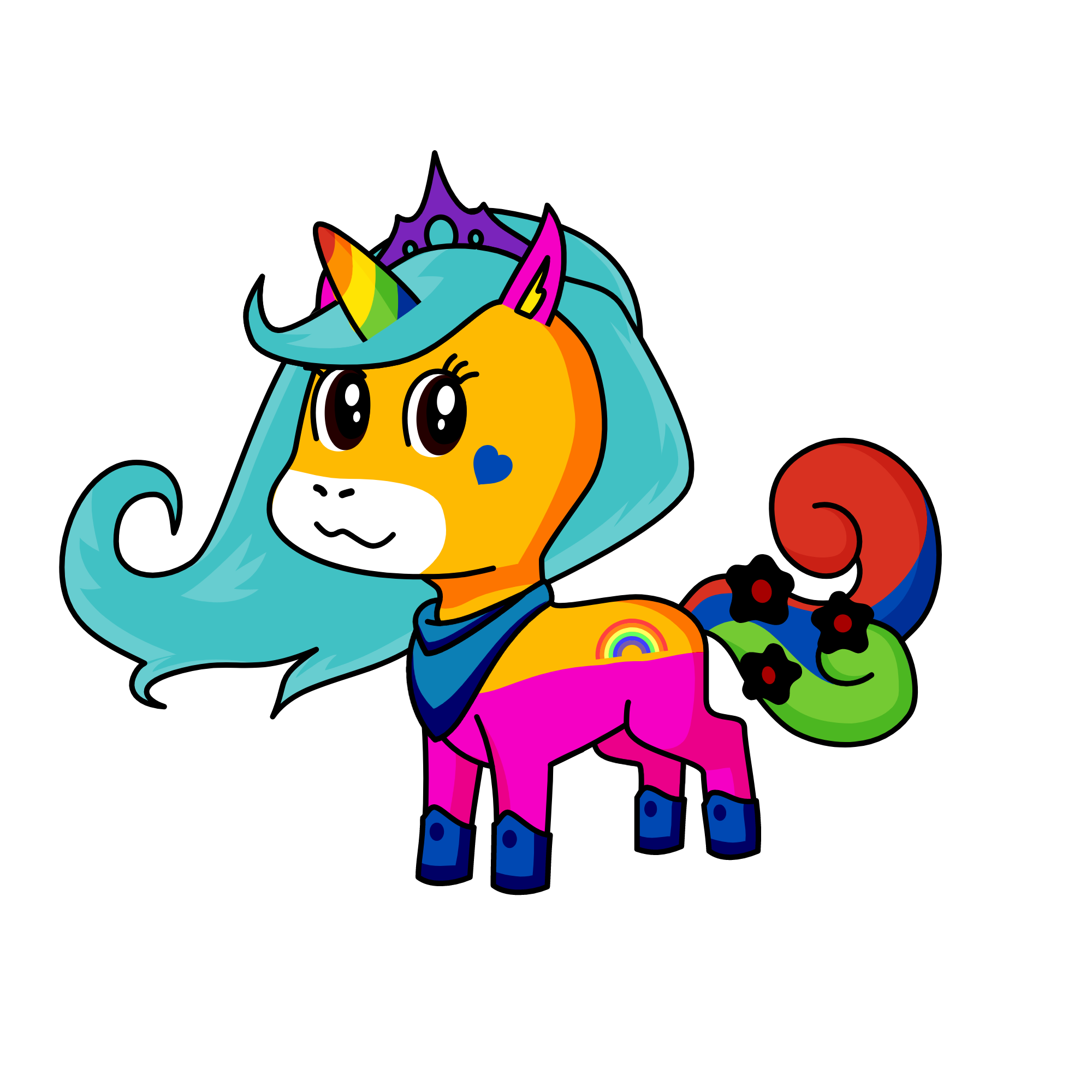 Rainbow Diamond, the unicorn