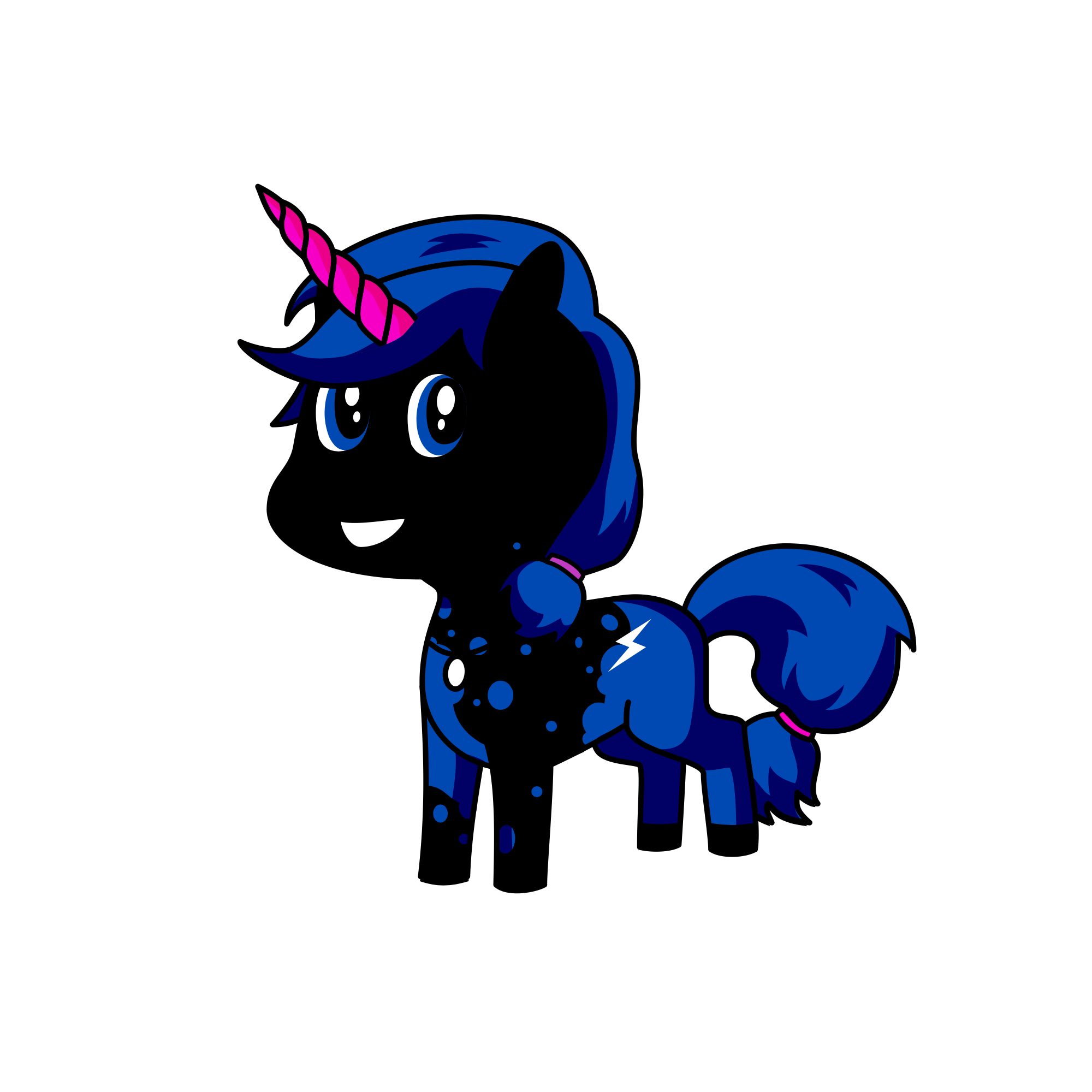 Nightfall Blue, the unicorn