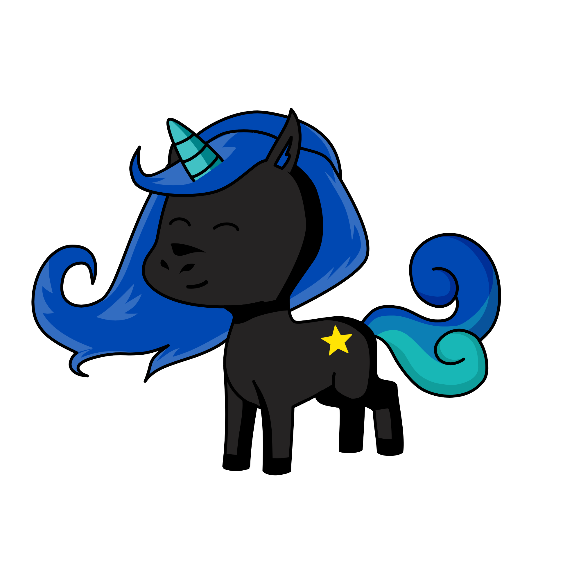 princess Luna, the unicorn