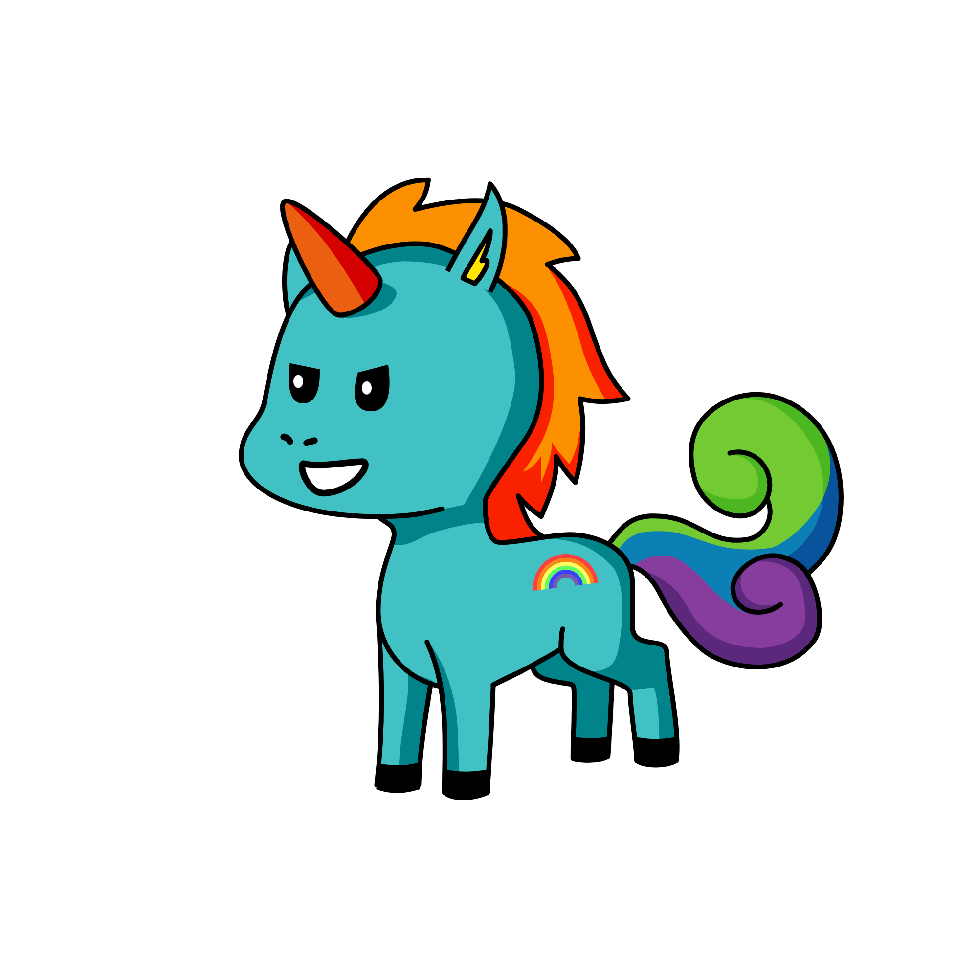 rainbow dash, the unicorn