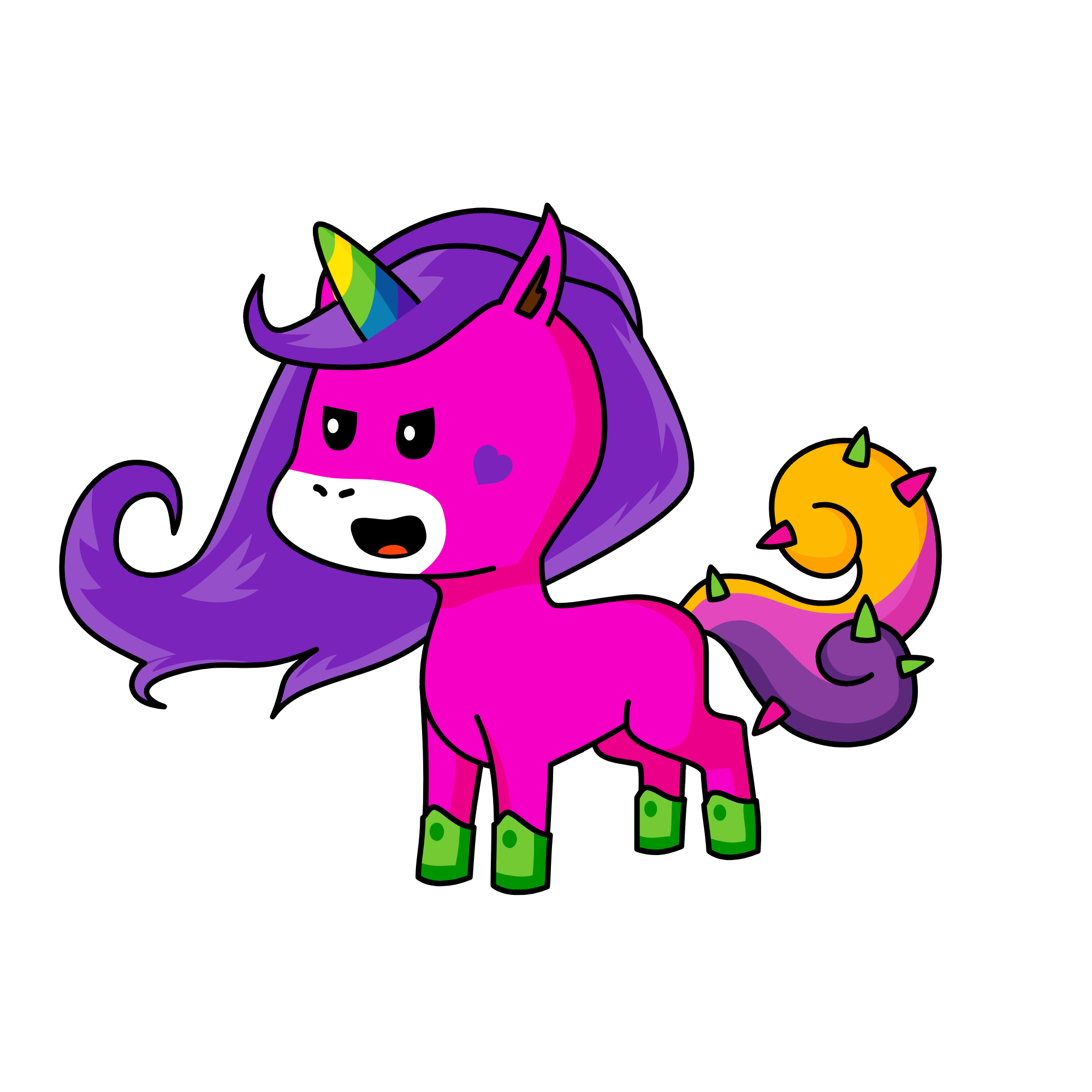 Rapunzel, the unicorn
