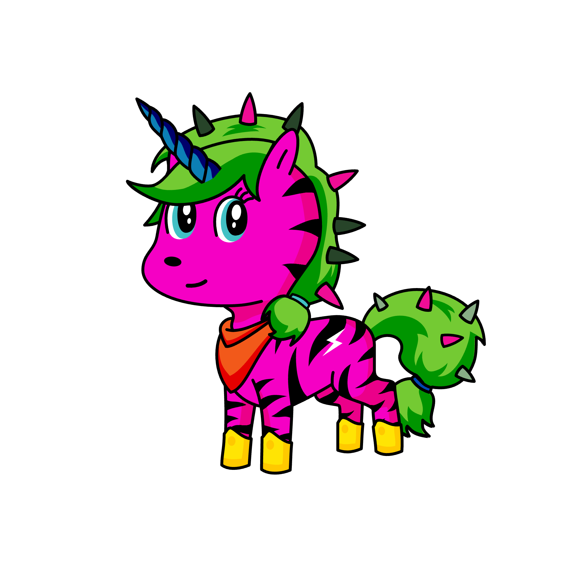 Rhymes with Spine, the unicorn