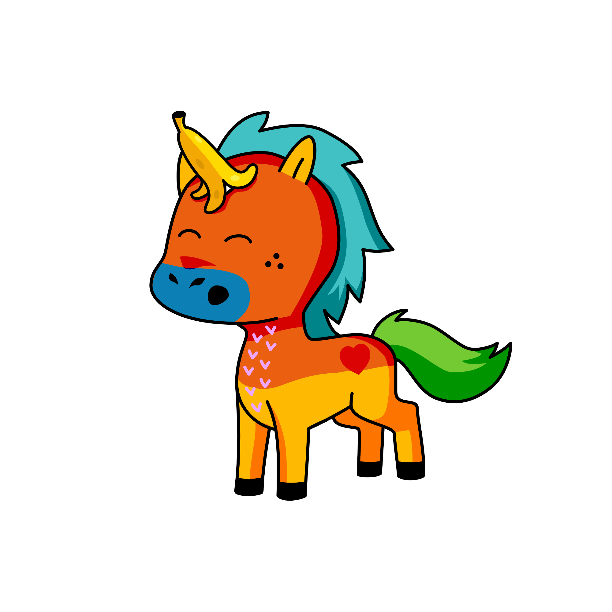 banana peel, the unicorn