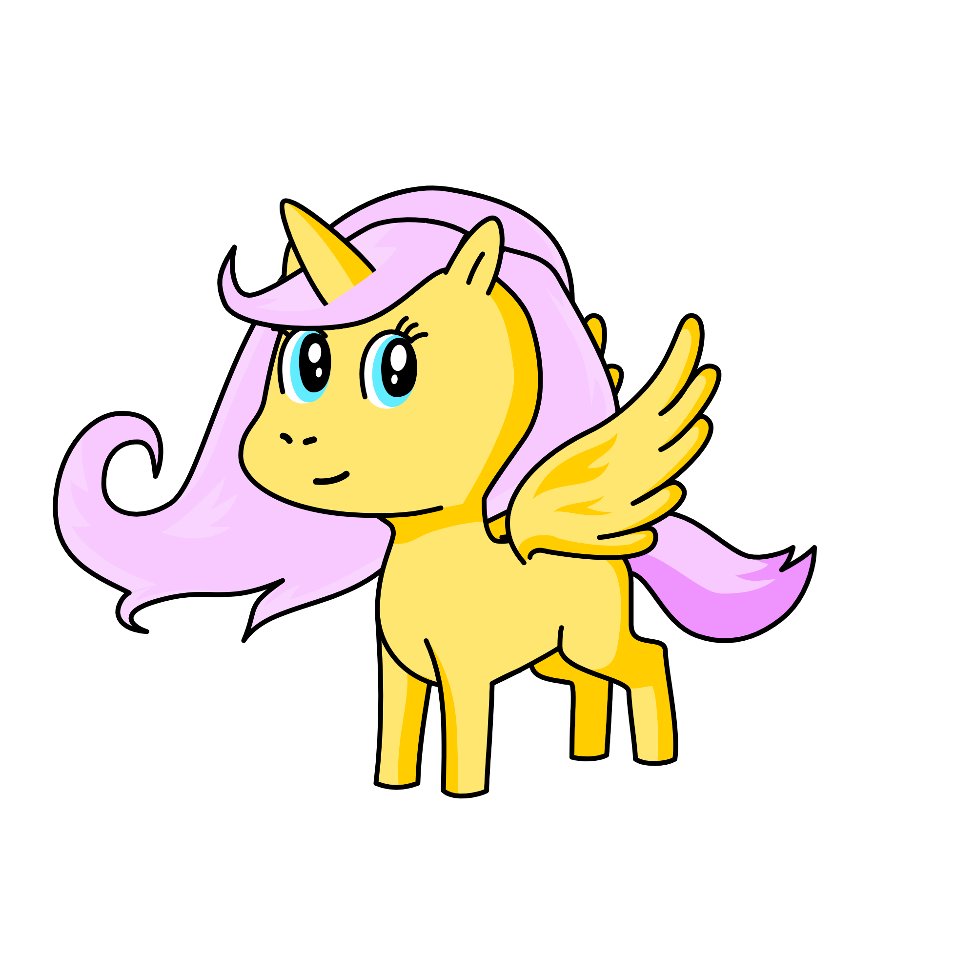 Fluttershy, the unicorn