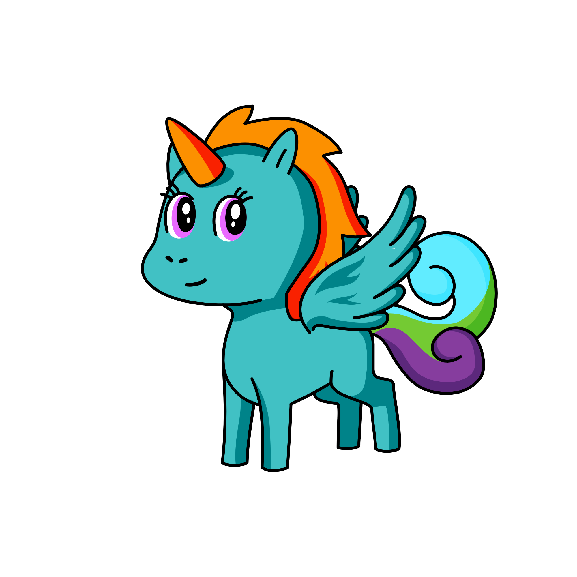Rainbow Dash, the unicorn