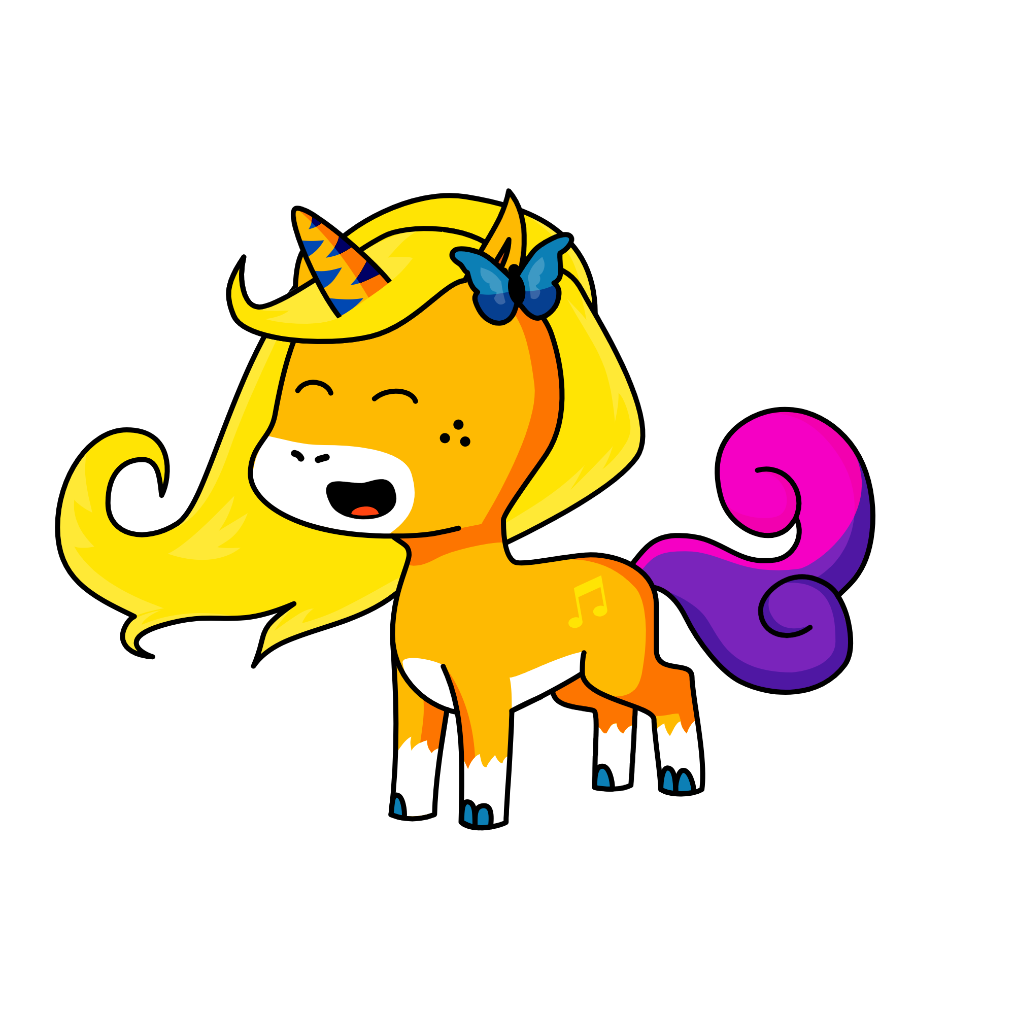 crayon, the unicorn