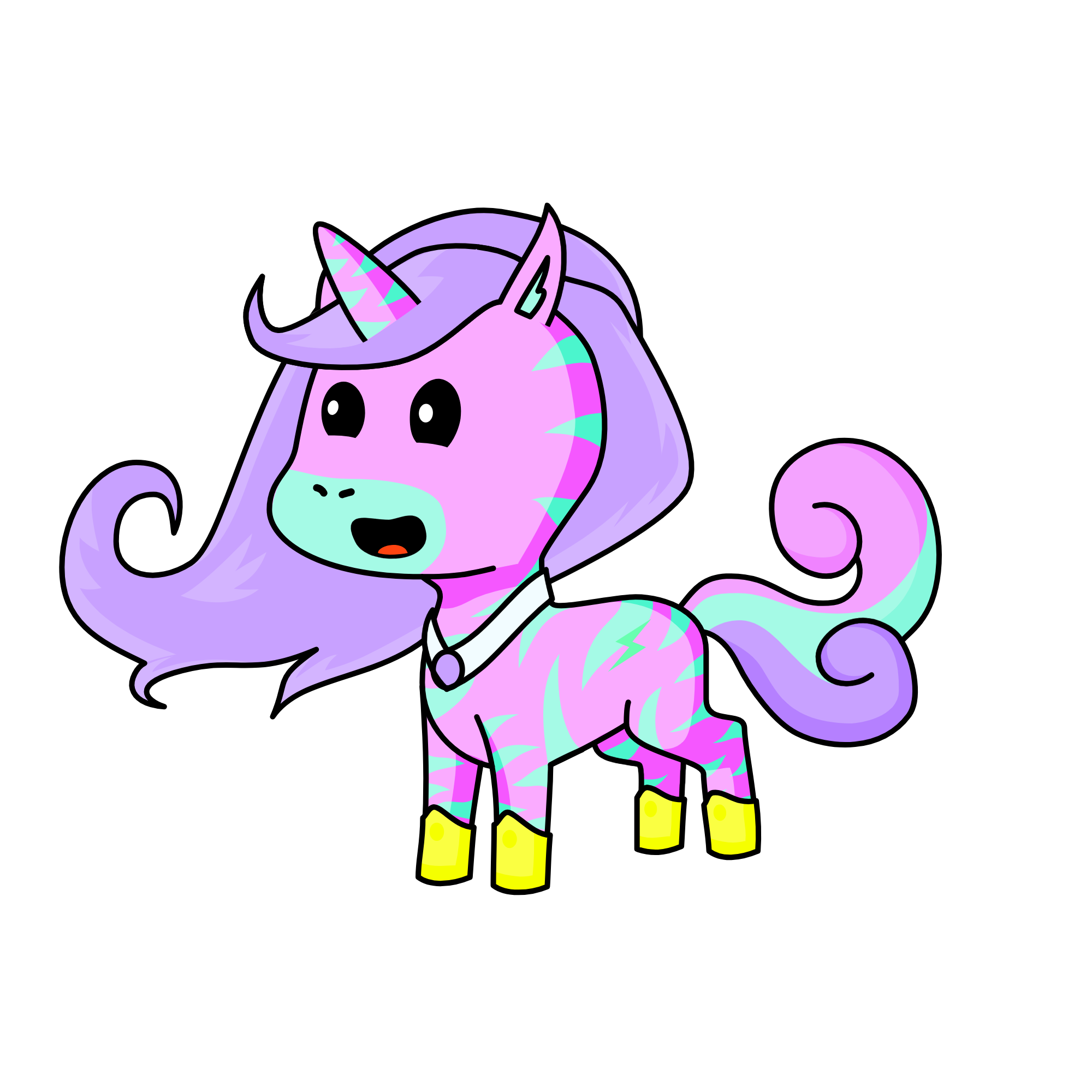 Fuzzball, the unicorn