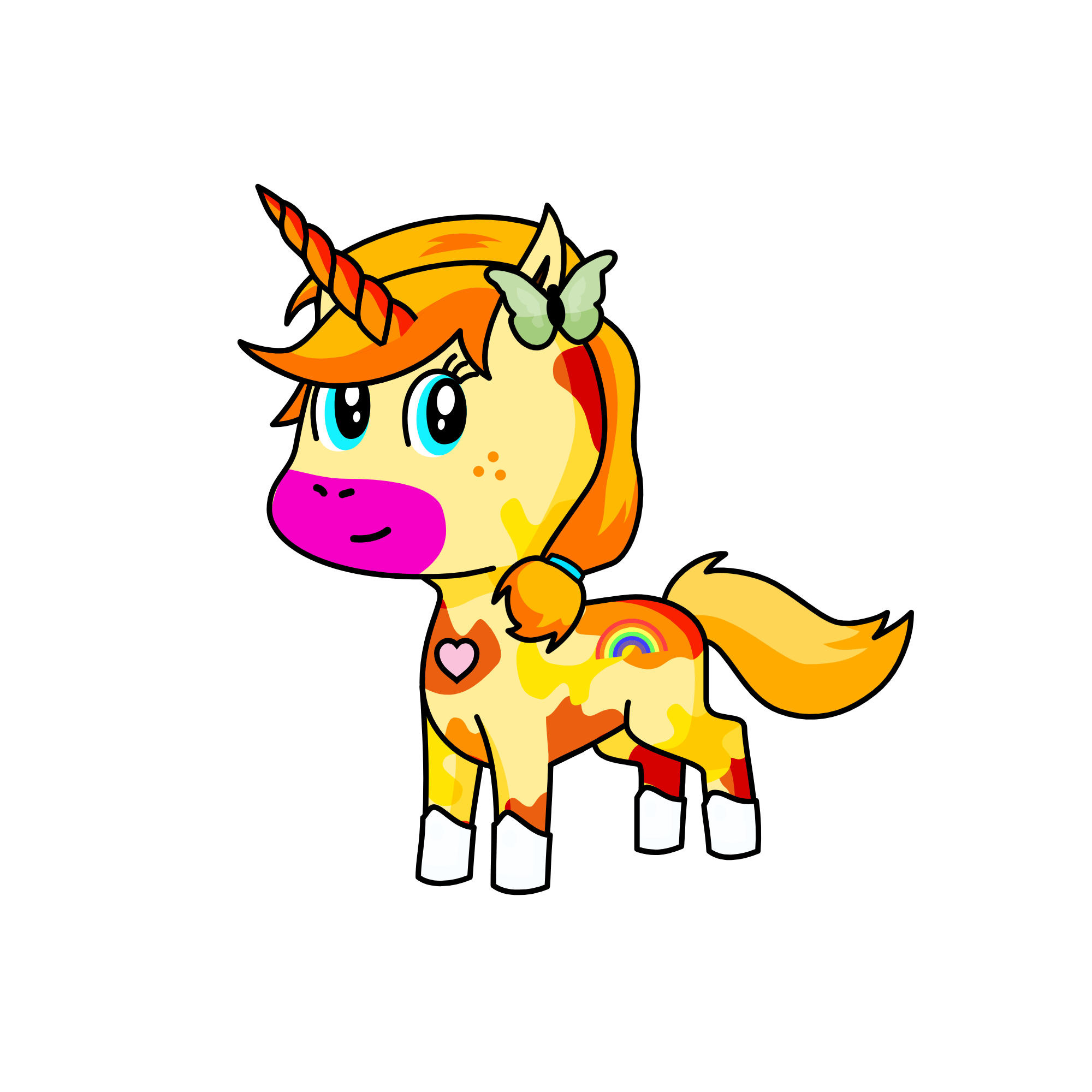 Fairy princess, the unicorn