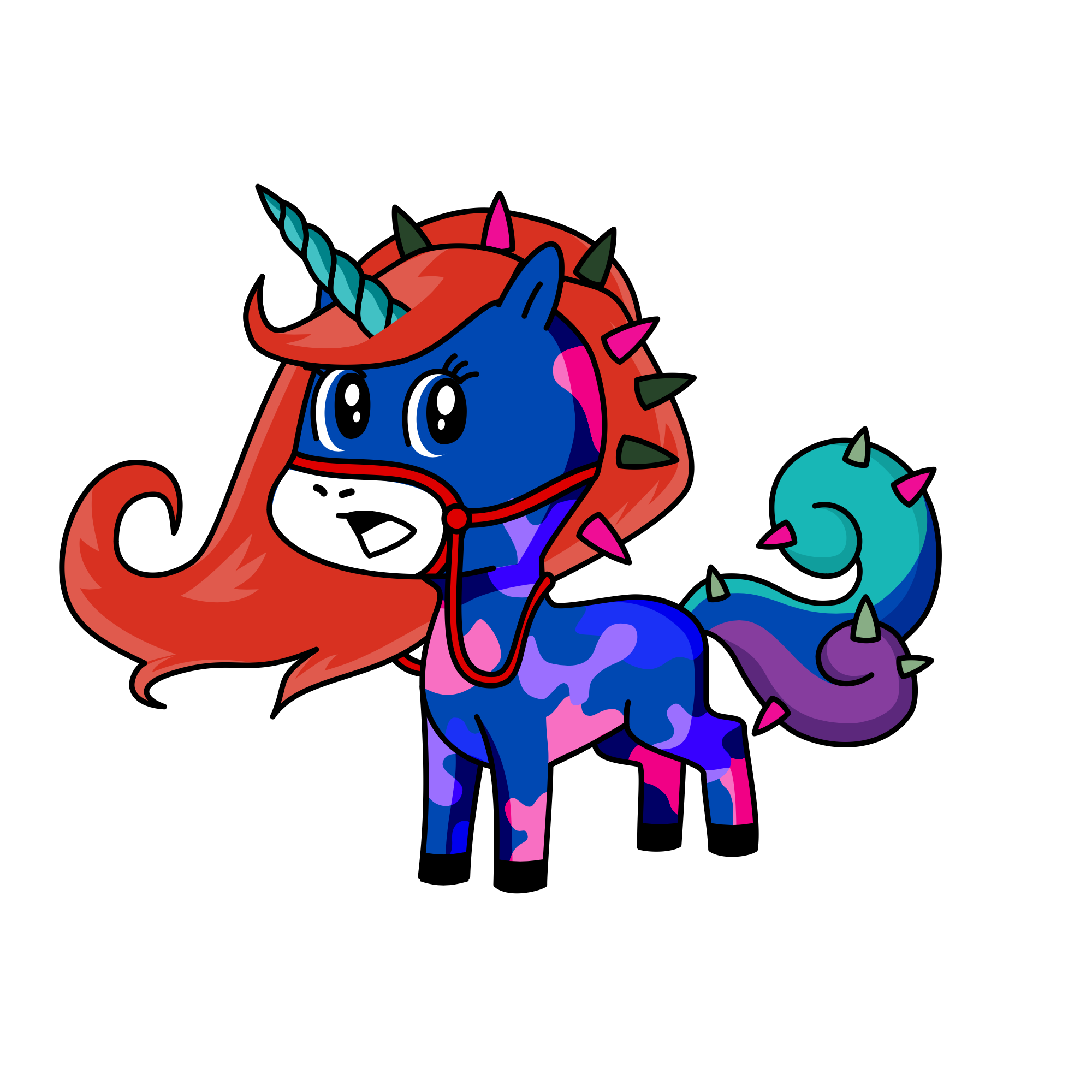 Sparkly rainbow , the unicorn