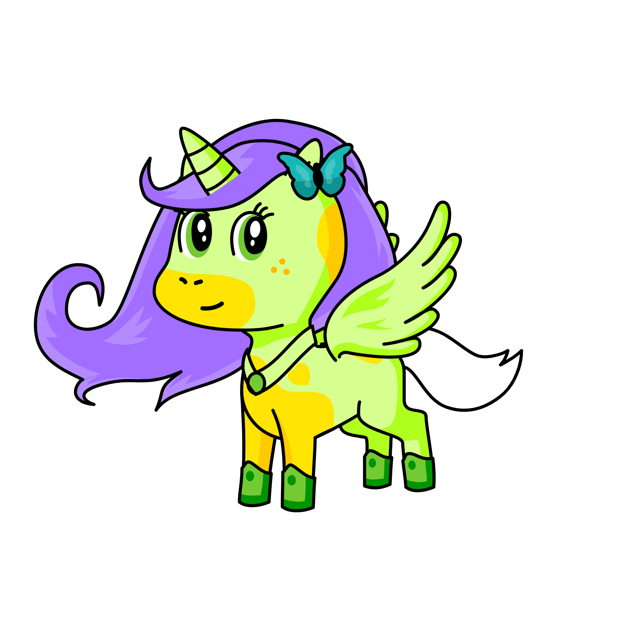 Vio Violet, the unicorn