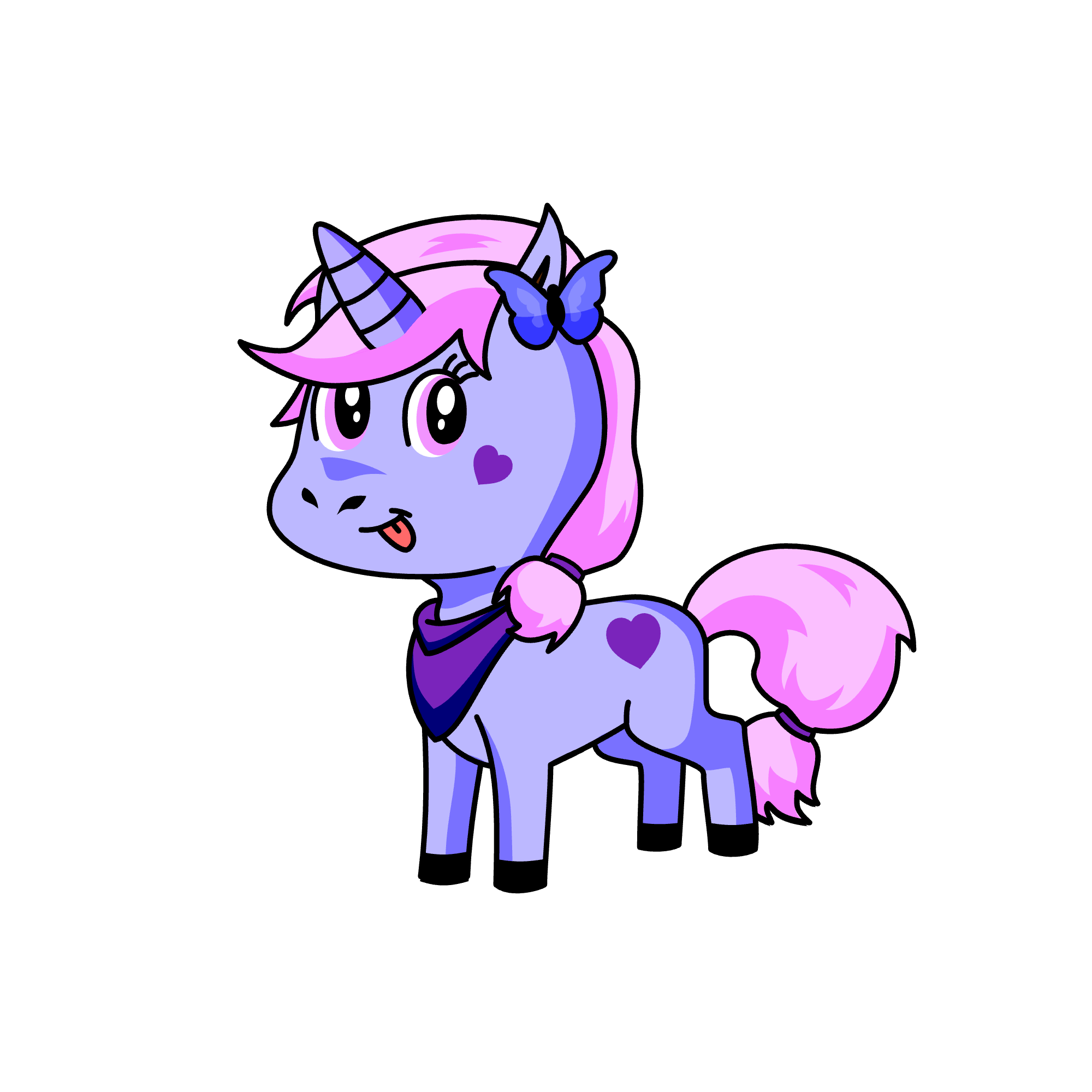 Indigo, the unicorn