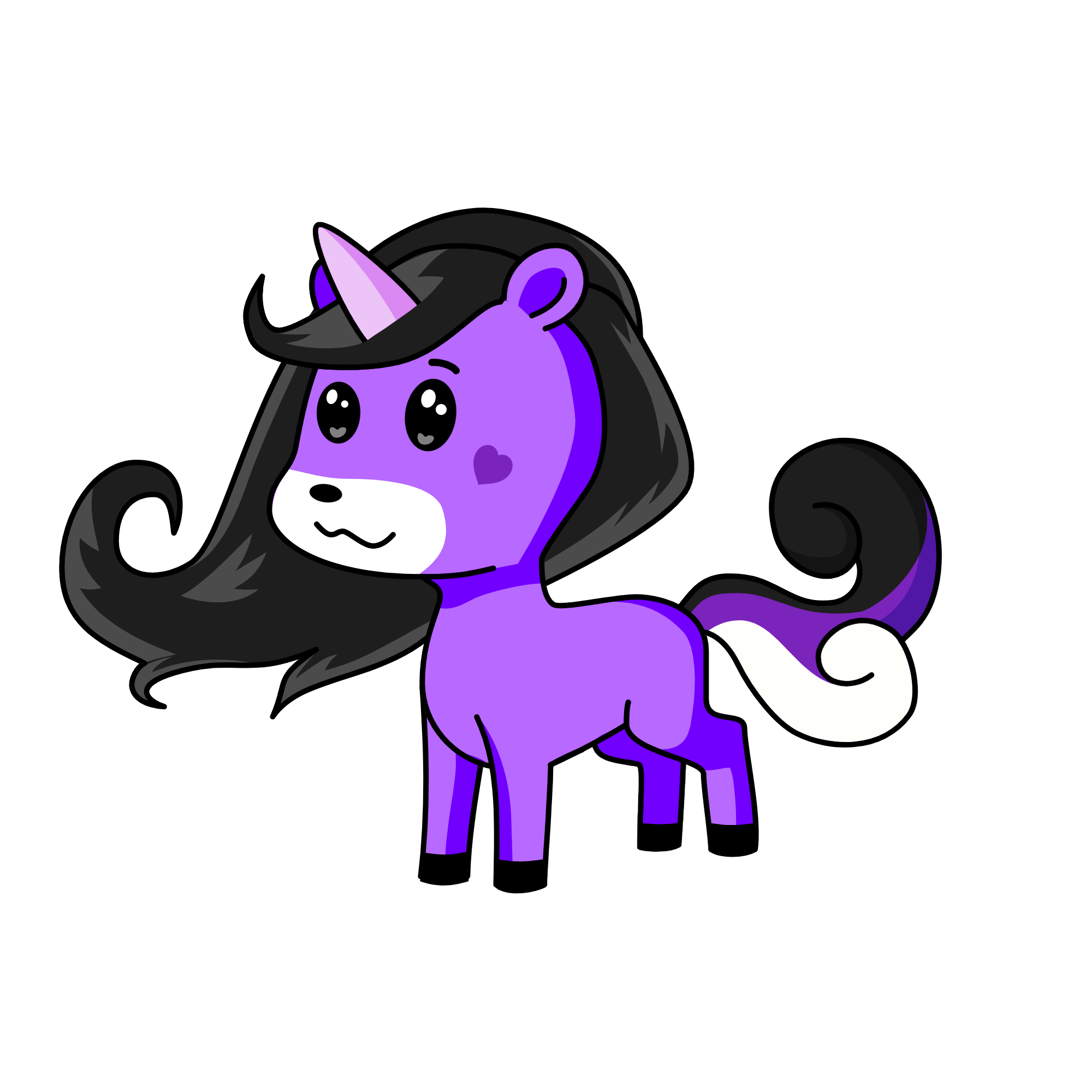 Kuromi, the unicorn
