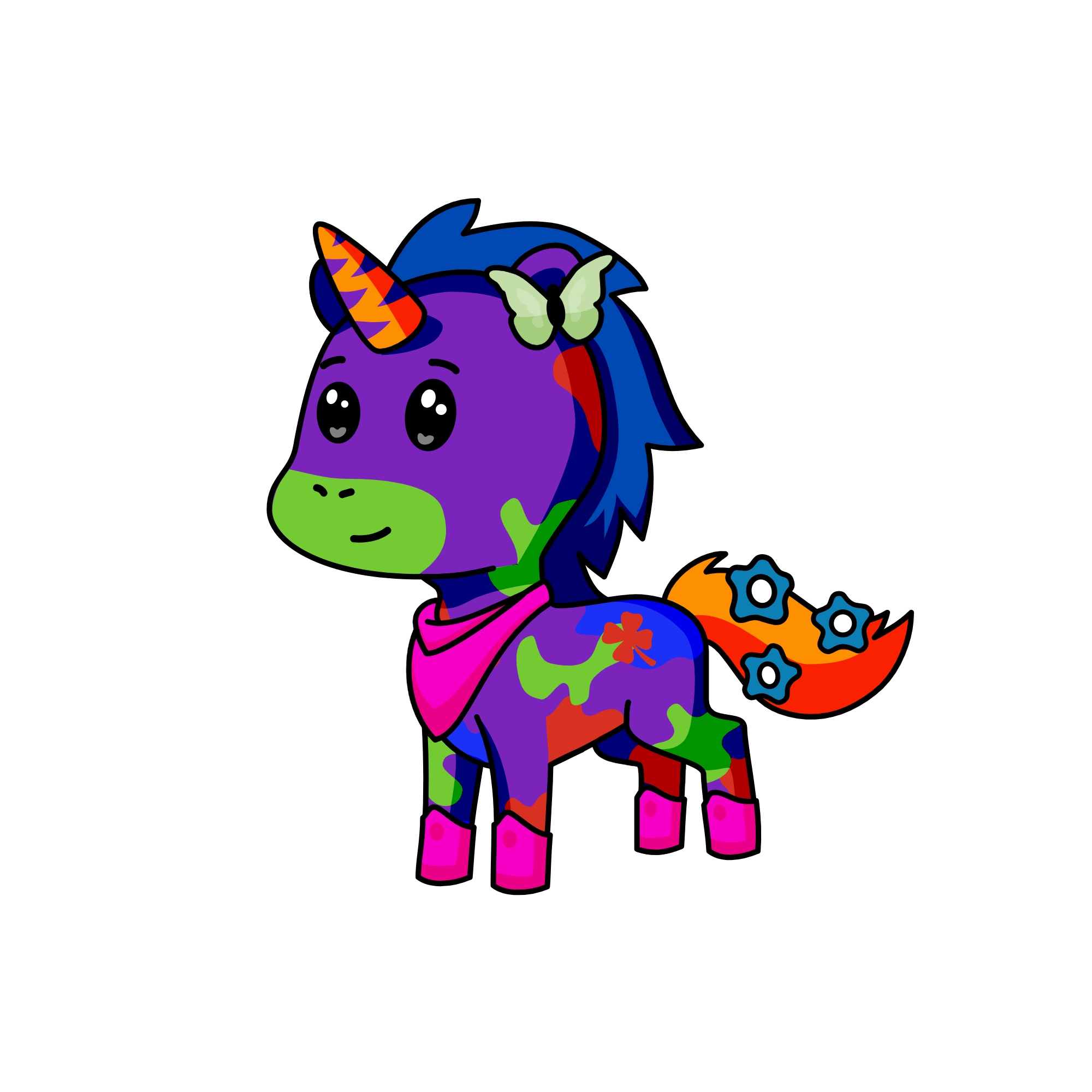 All done unicorn, the unicorn