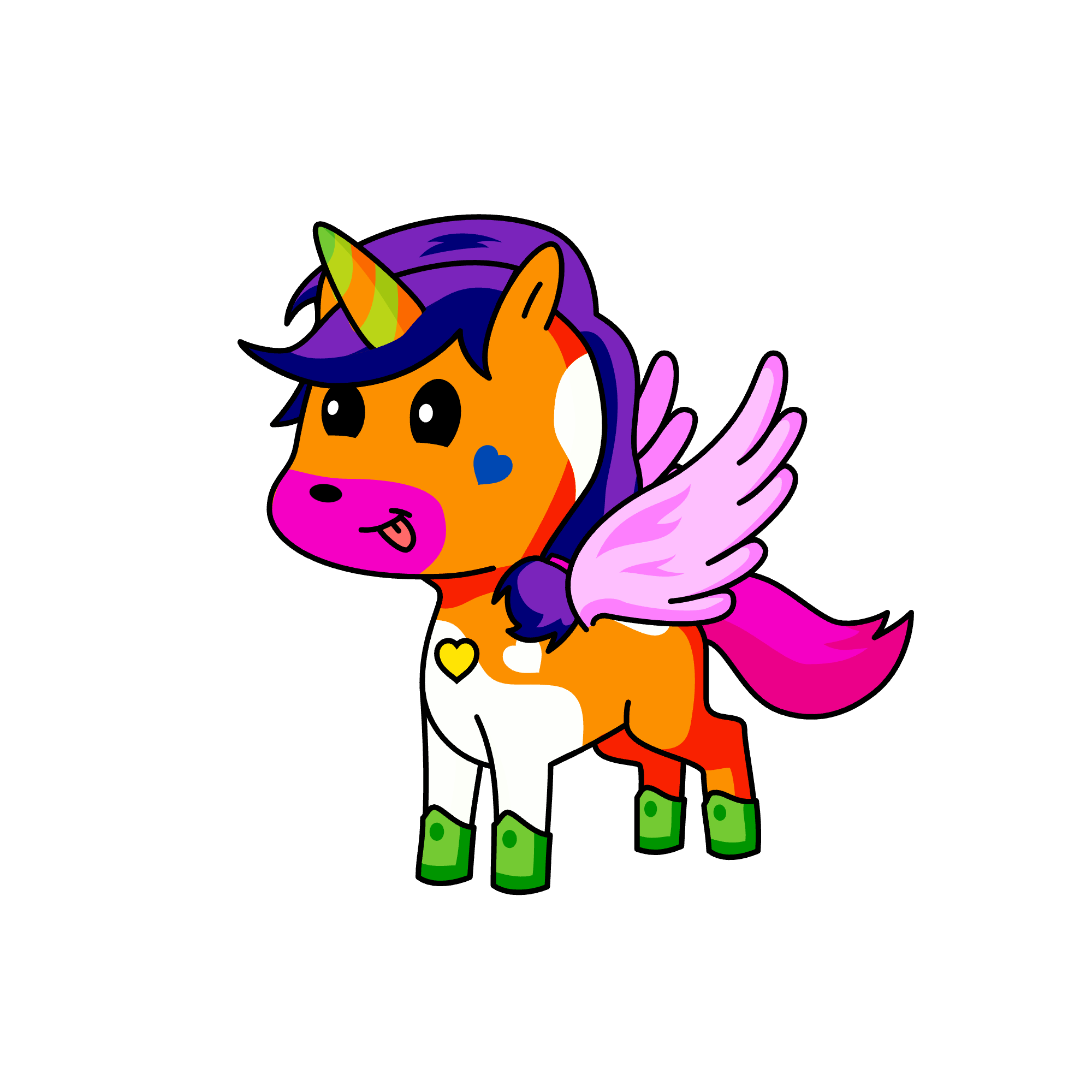 Do u want wings? click on about , the unicorn