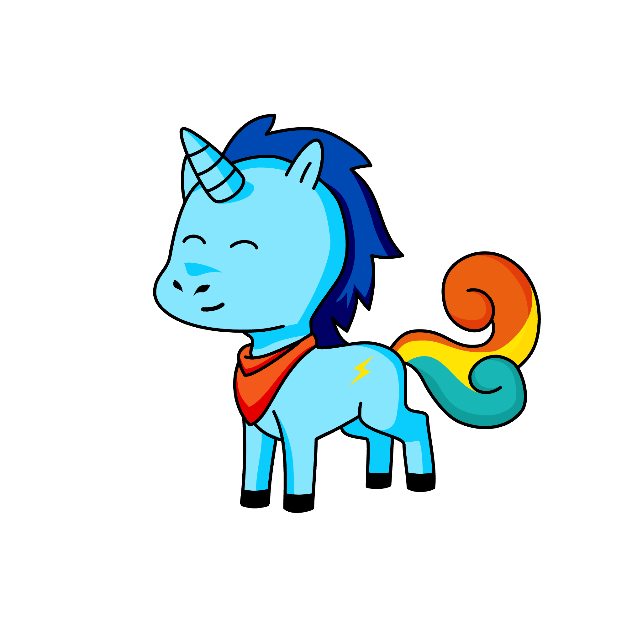 Rainbow dash , the unicorn