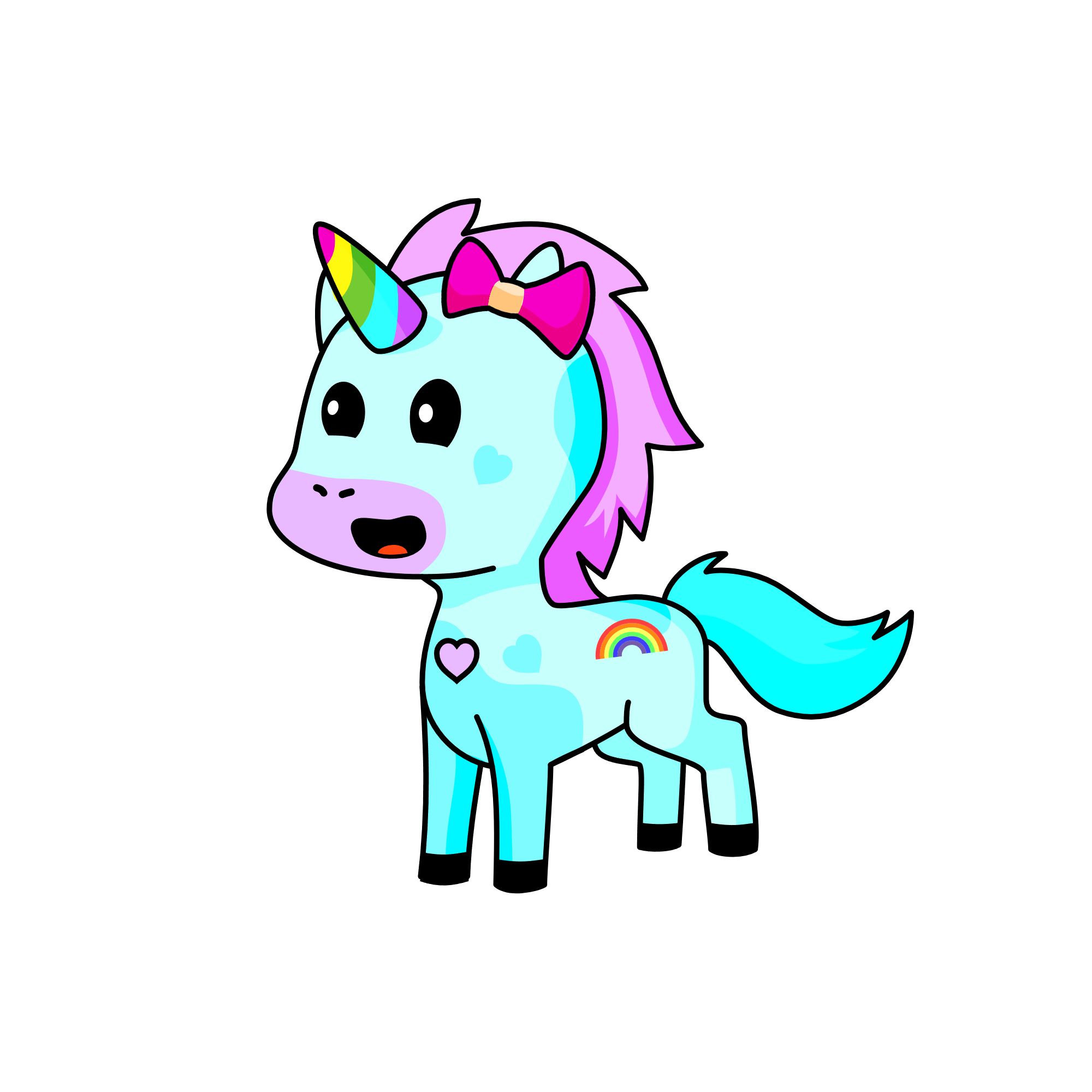 rainbow unicorn, the unicorn