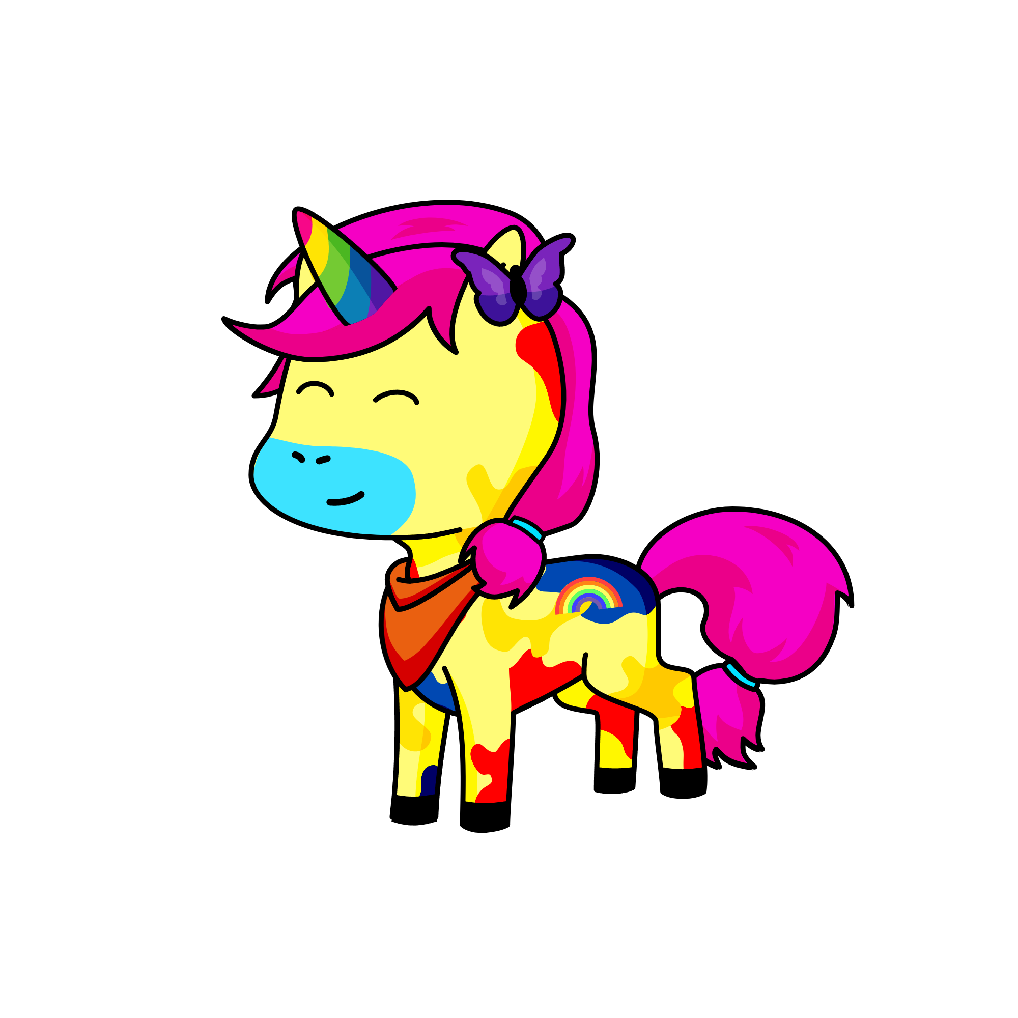 artsy unicorn, the unicorn
