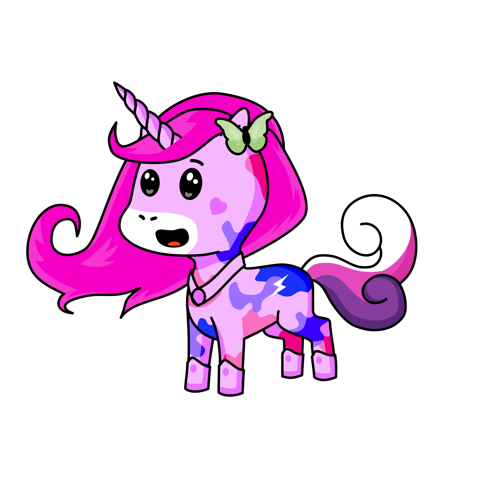 SNOW ANGEL, the unicorn