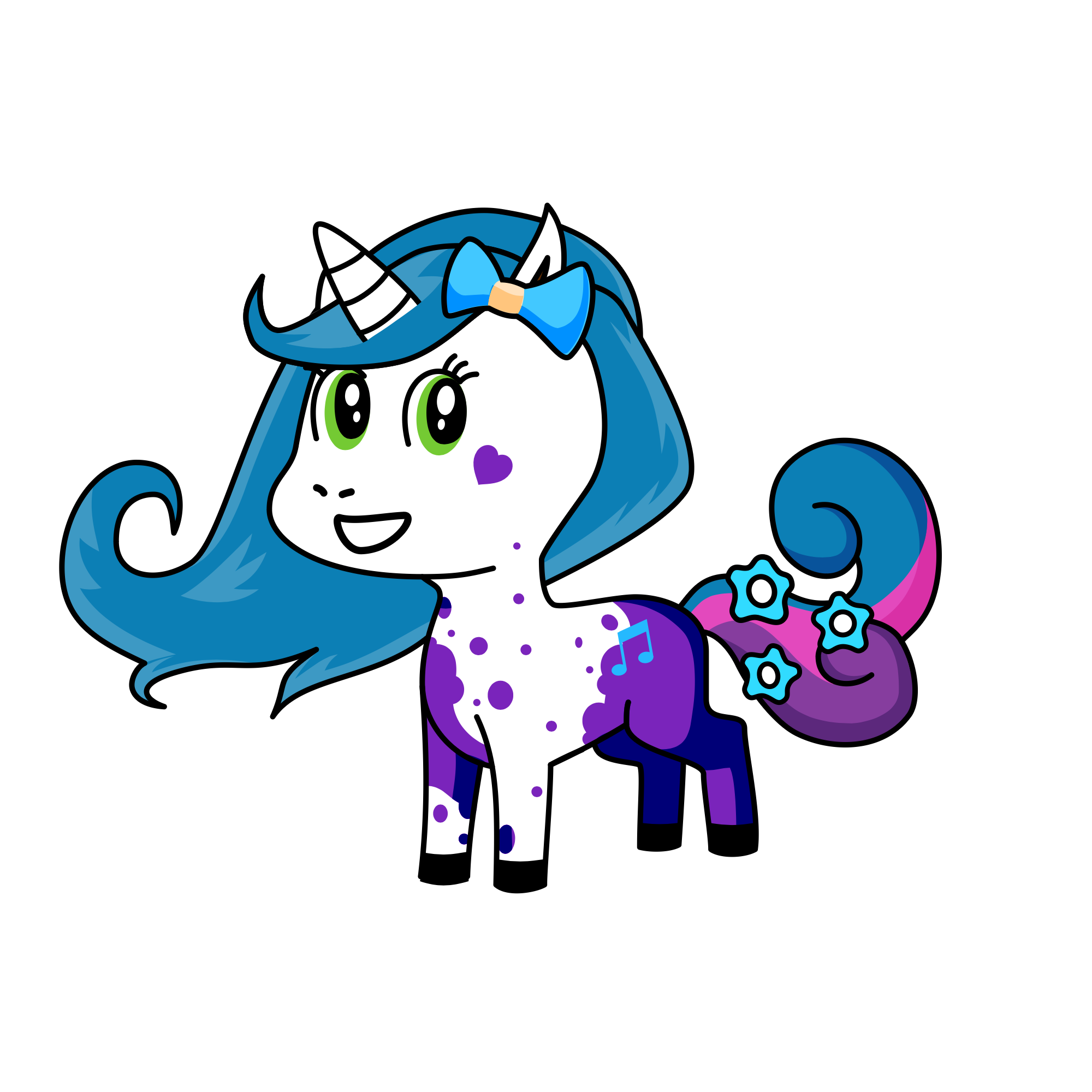Violet, the unicorn