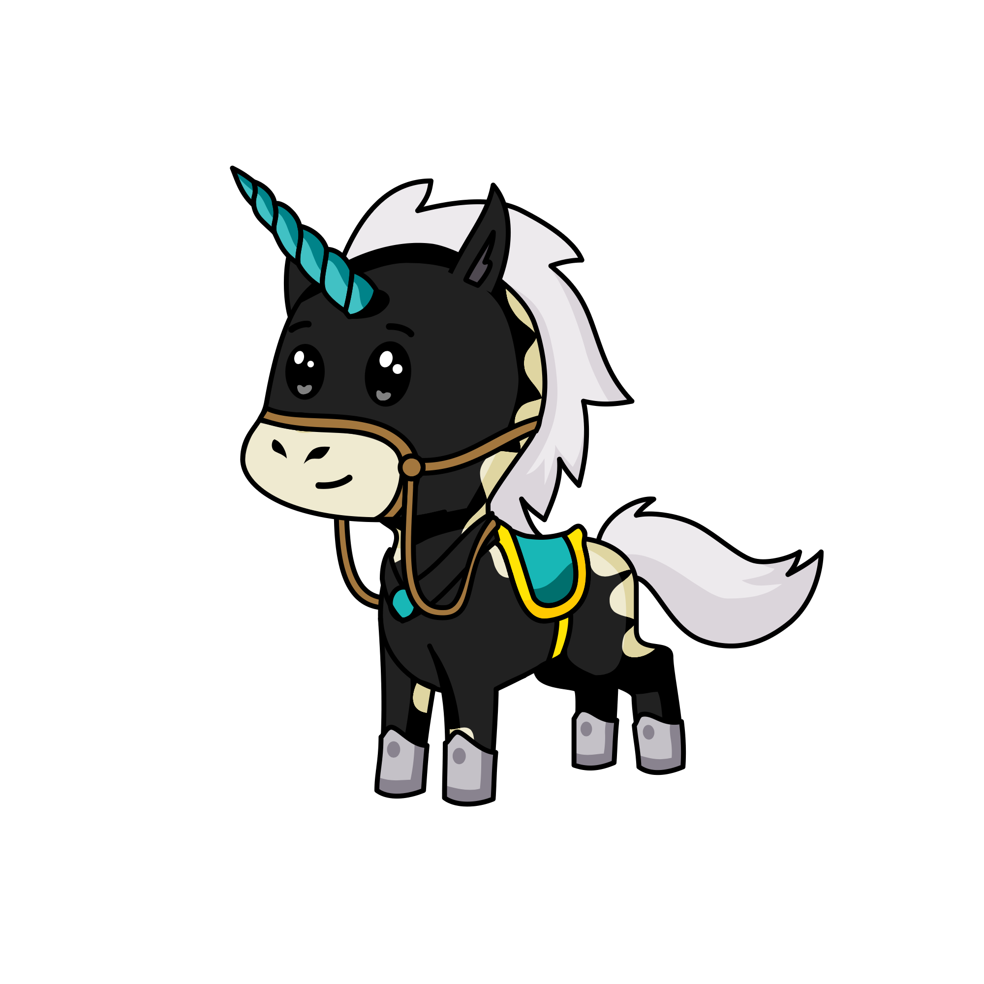 Turquoise, the unicorn