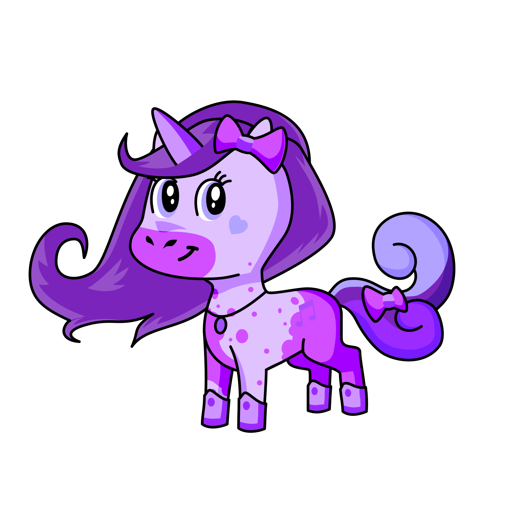 Purple cloud , the unicorn