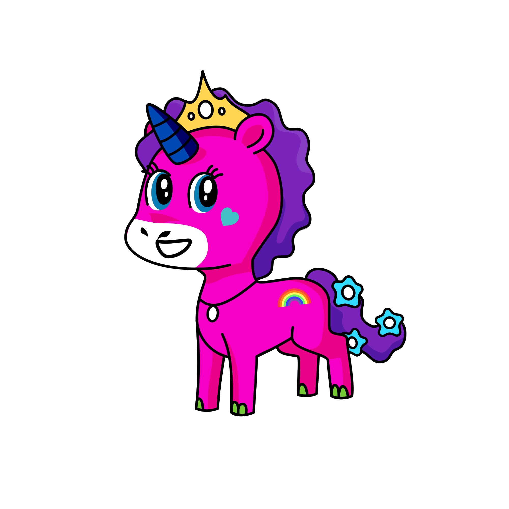Rainbow, the unicorn