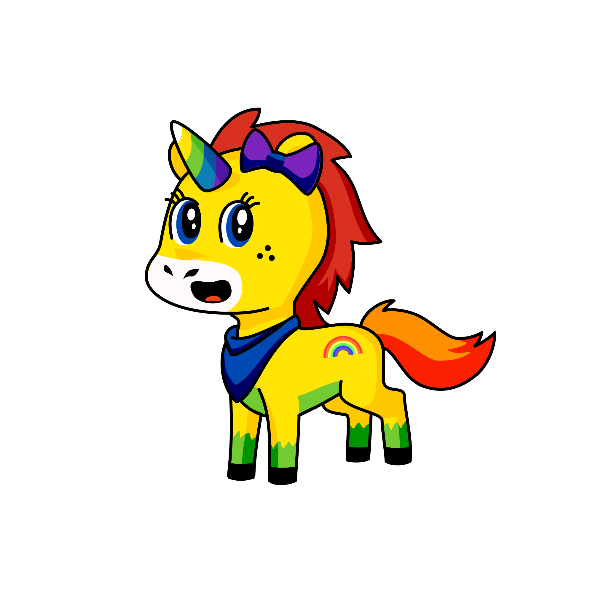 Rainbow, the unicorn