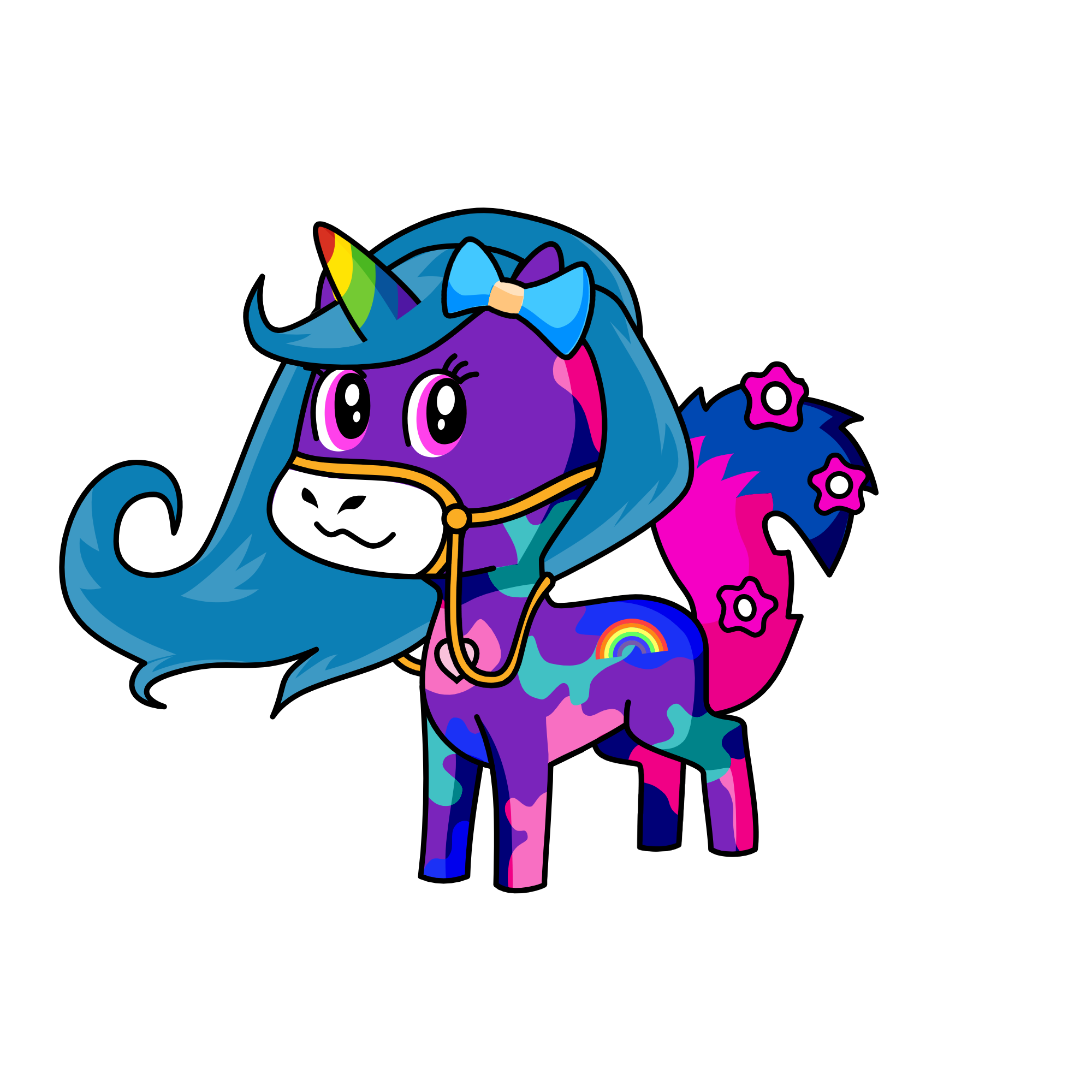 _rainbow+cute_, the unicorn