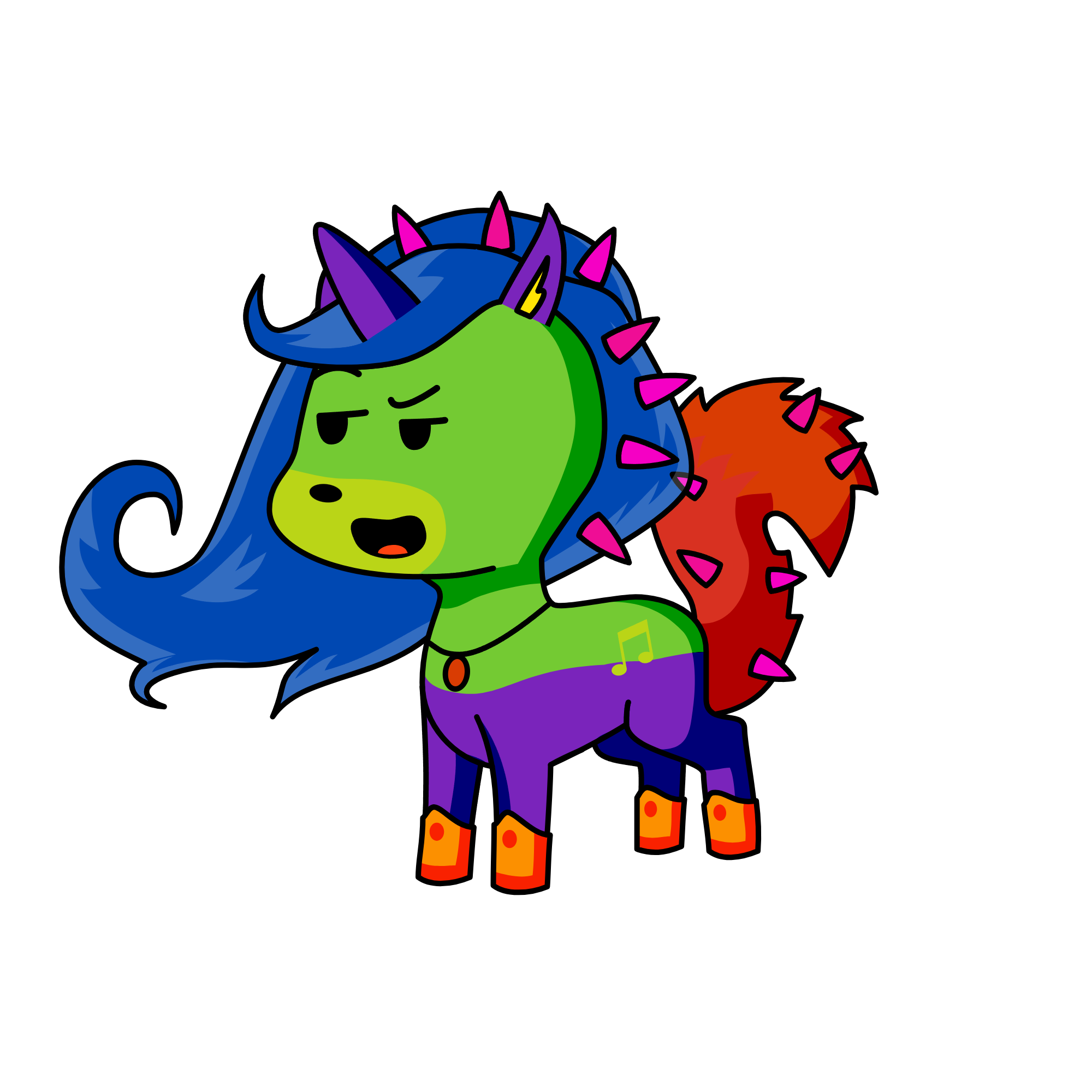 Toenaily, the unicorn