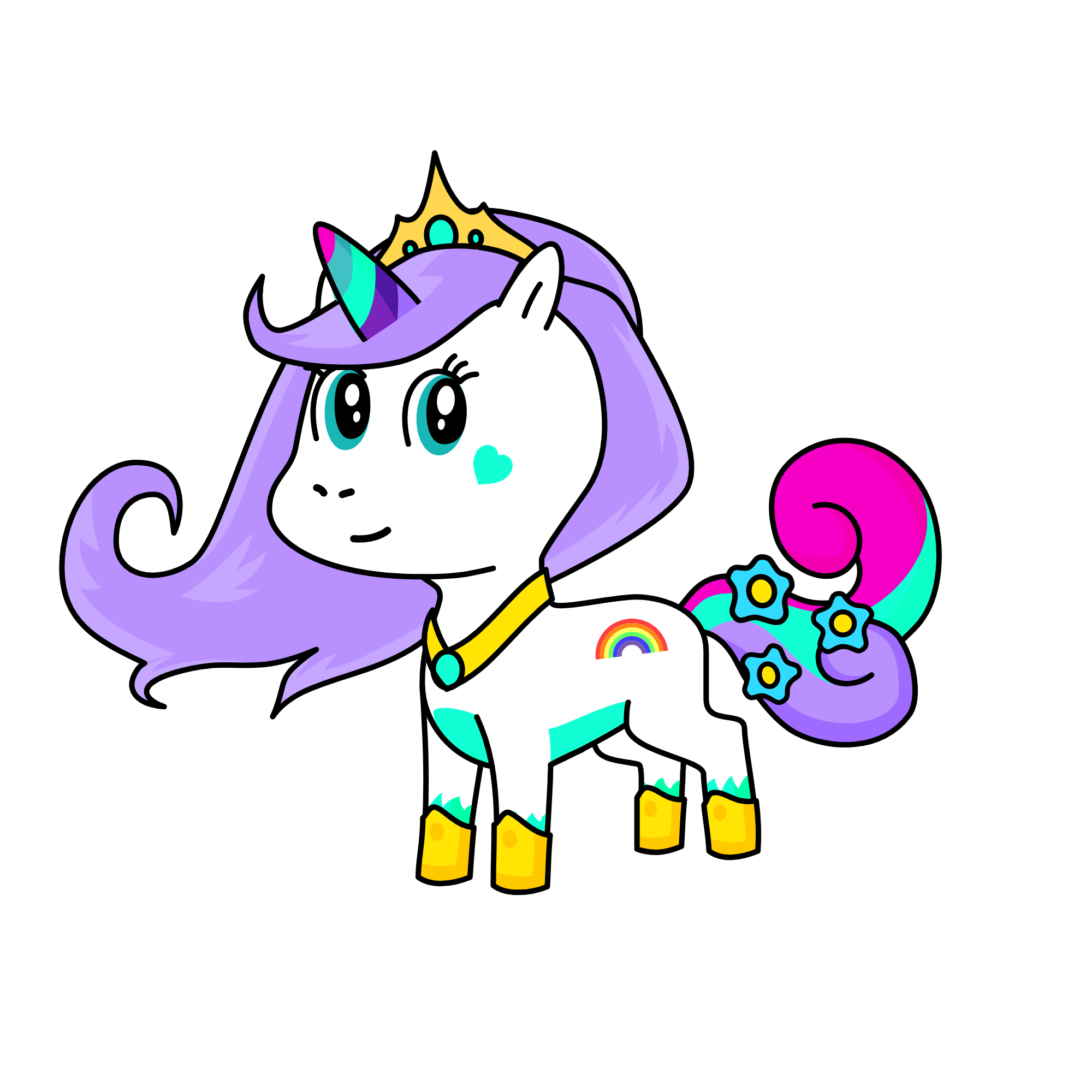 Rainbow, the unicorn