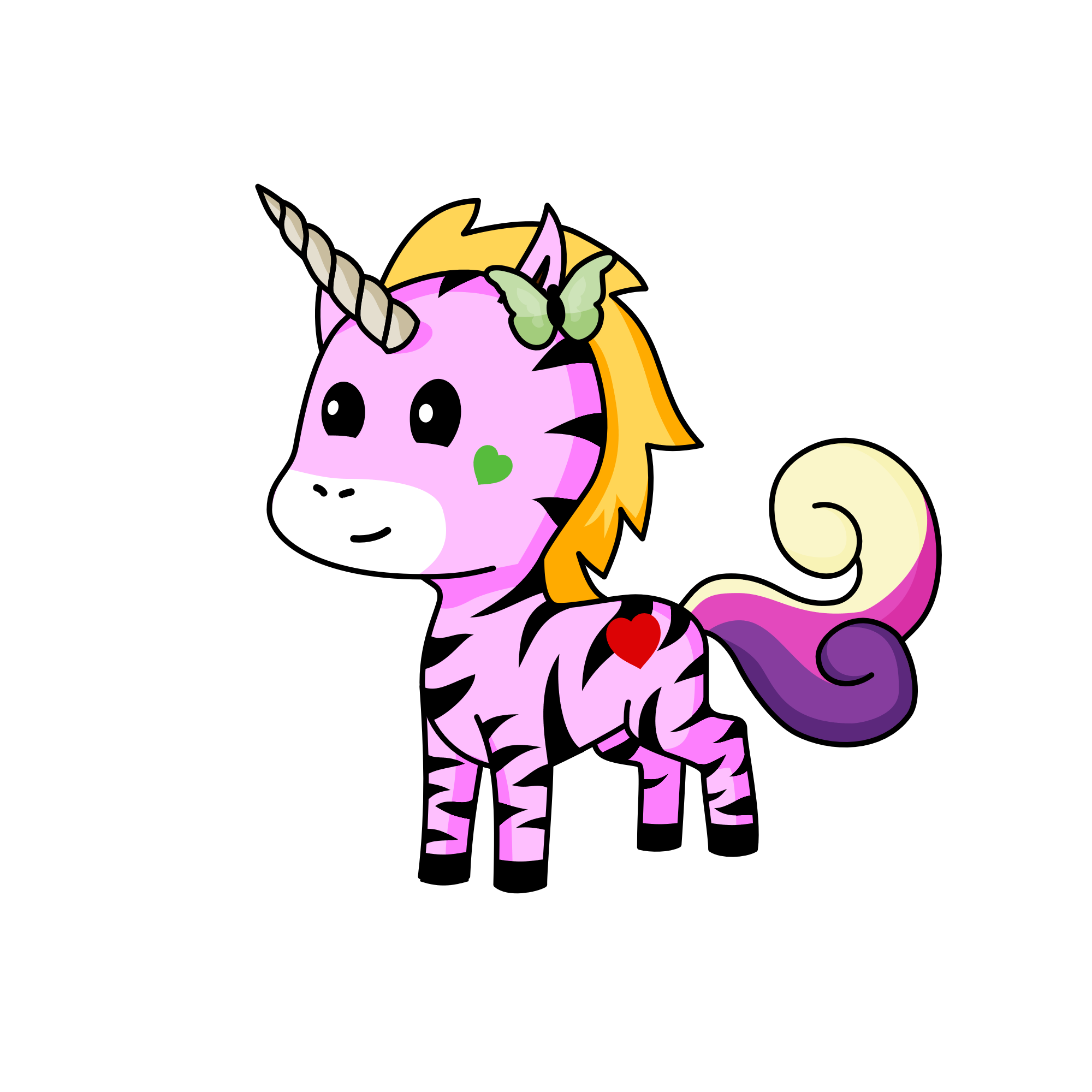 zebra, the unicorn