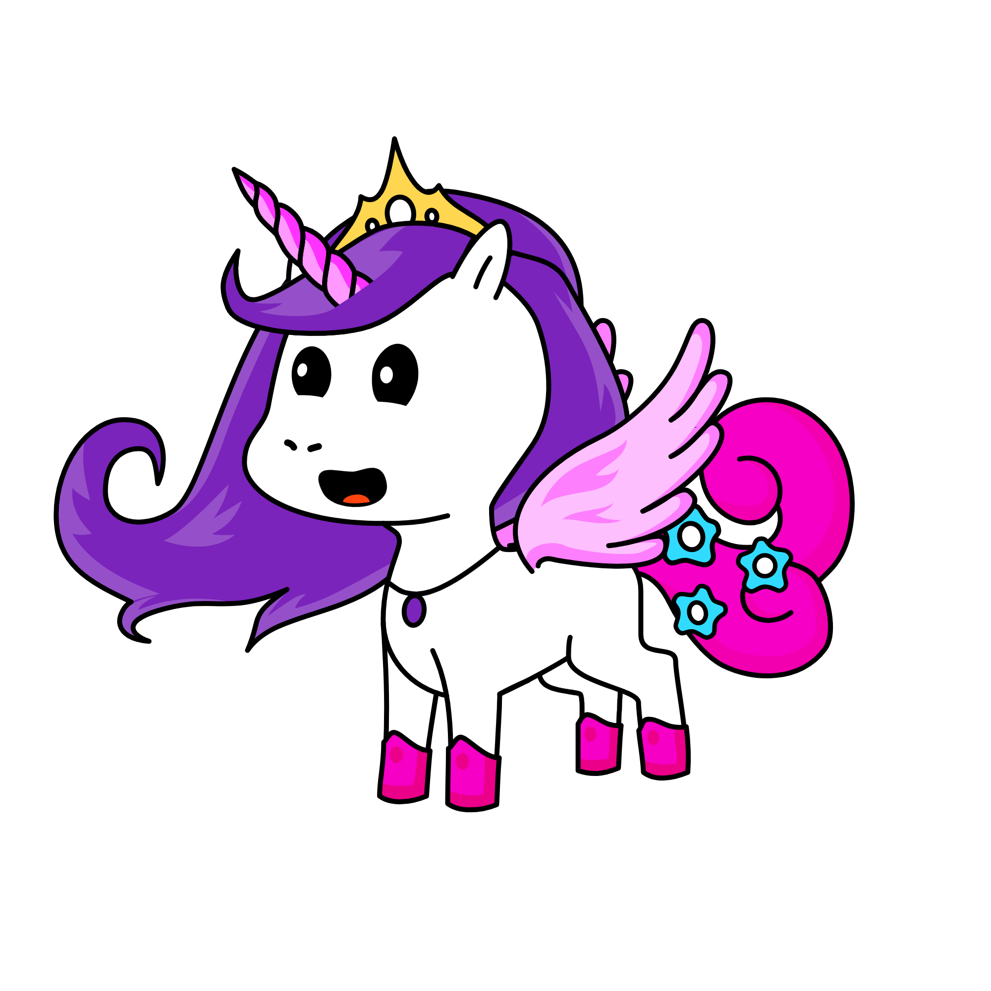 Princess bueaty,duter of the King, the unicorn