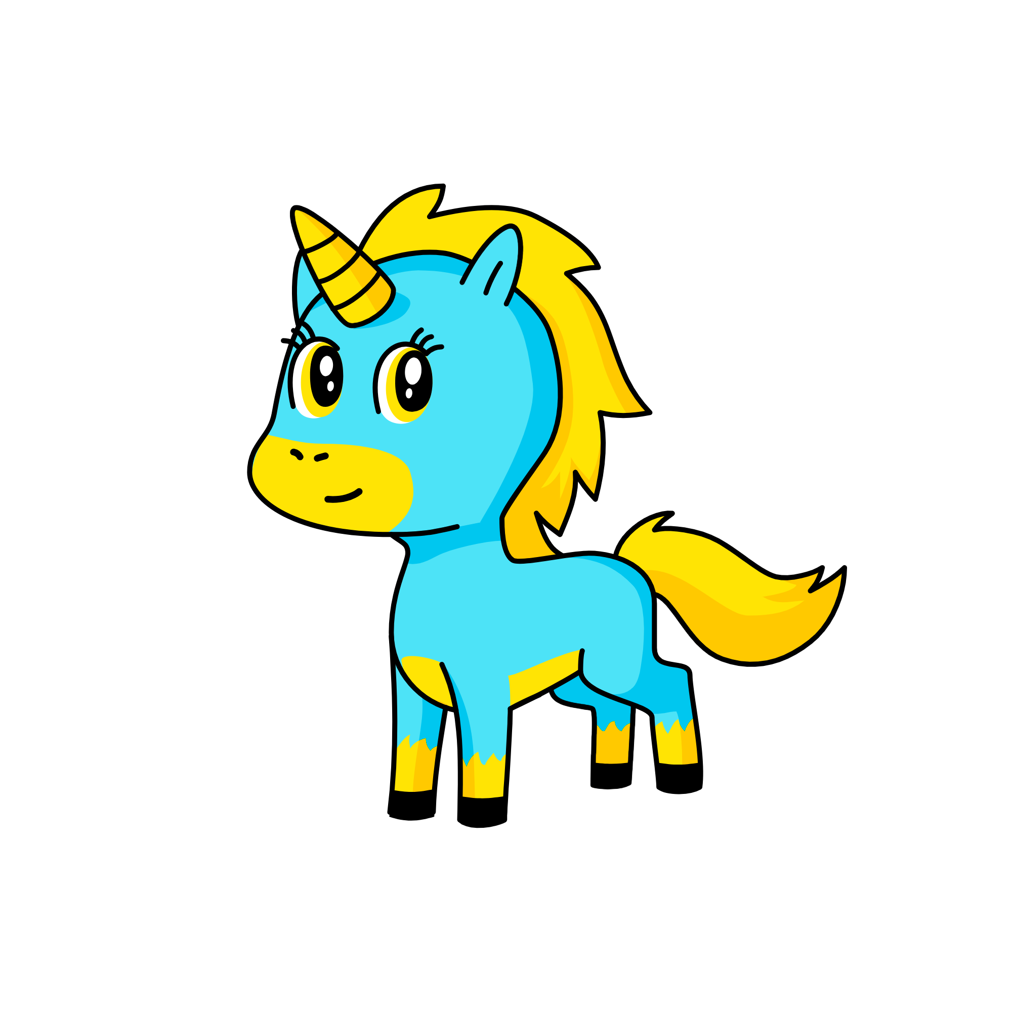 Cyan, the unicorn