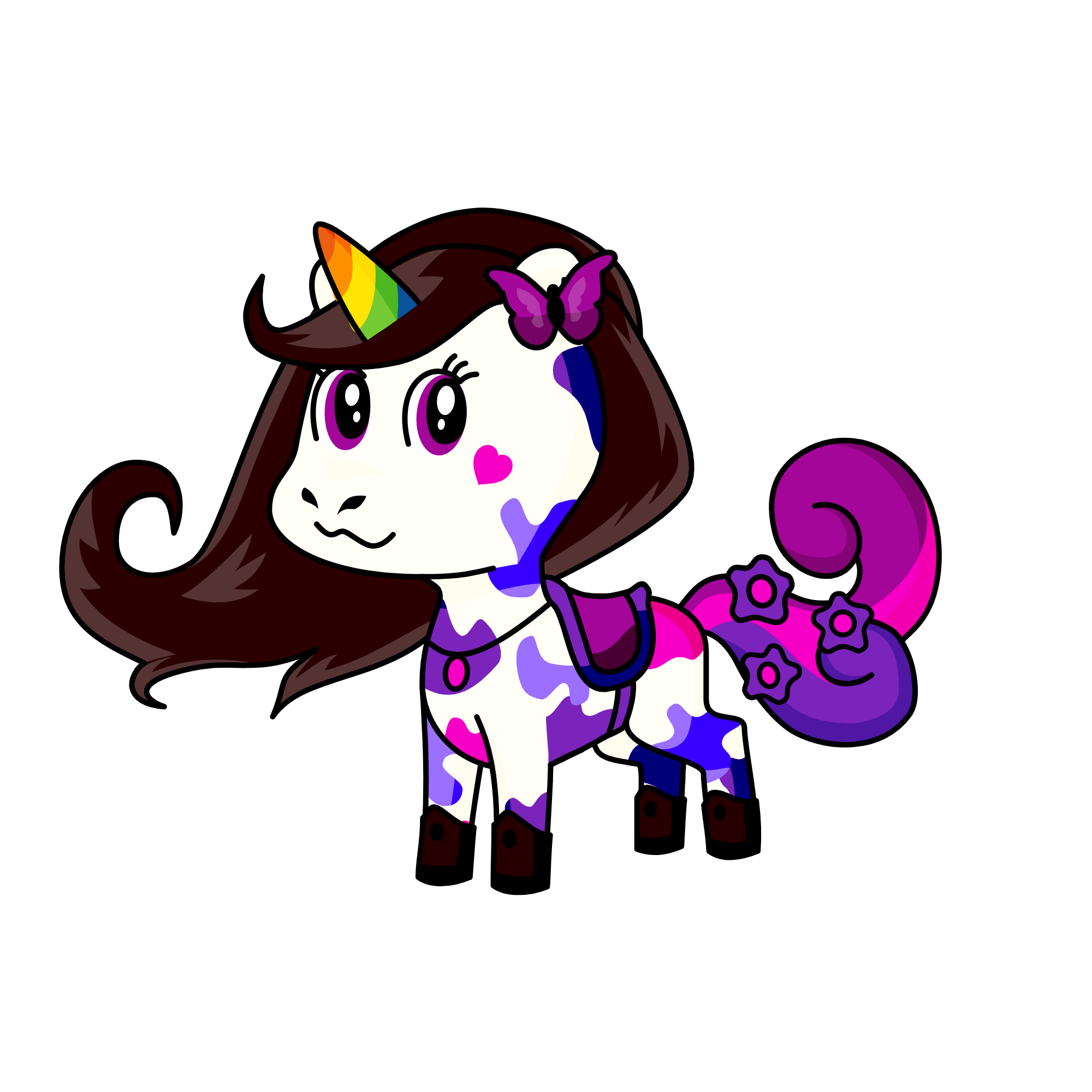 rainbow glitter sparkles, the unicorn