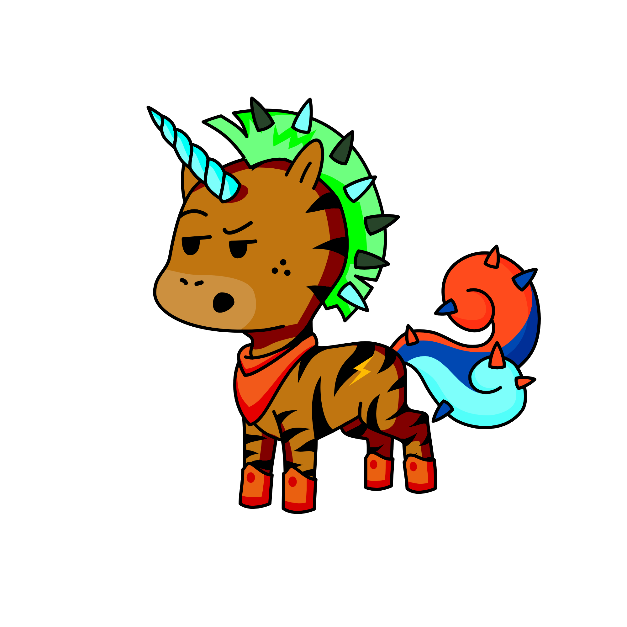 Saucy boy, the unicorn