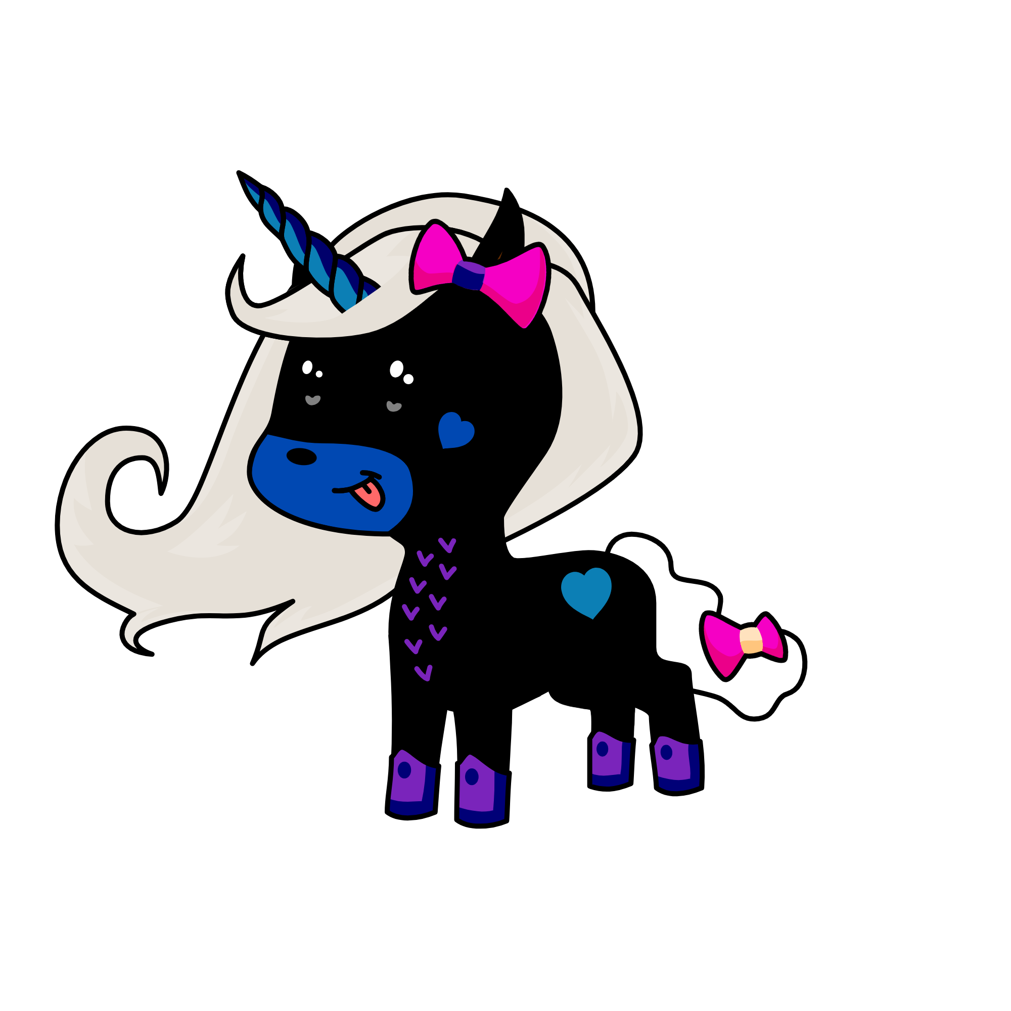moonlight, the unicorn
