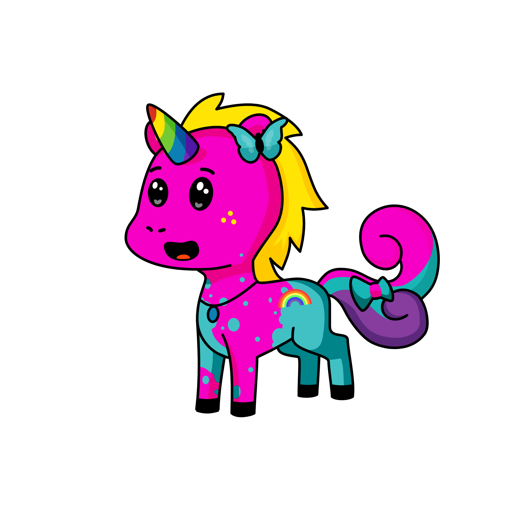 Rainbow, the unicorn